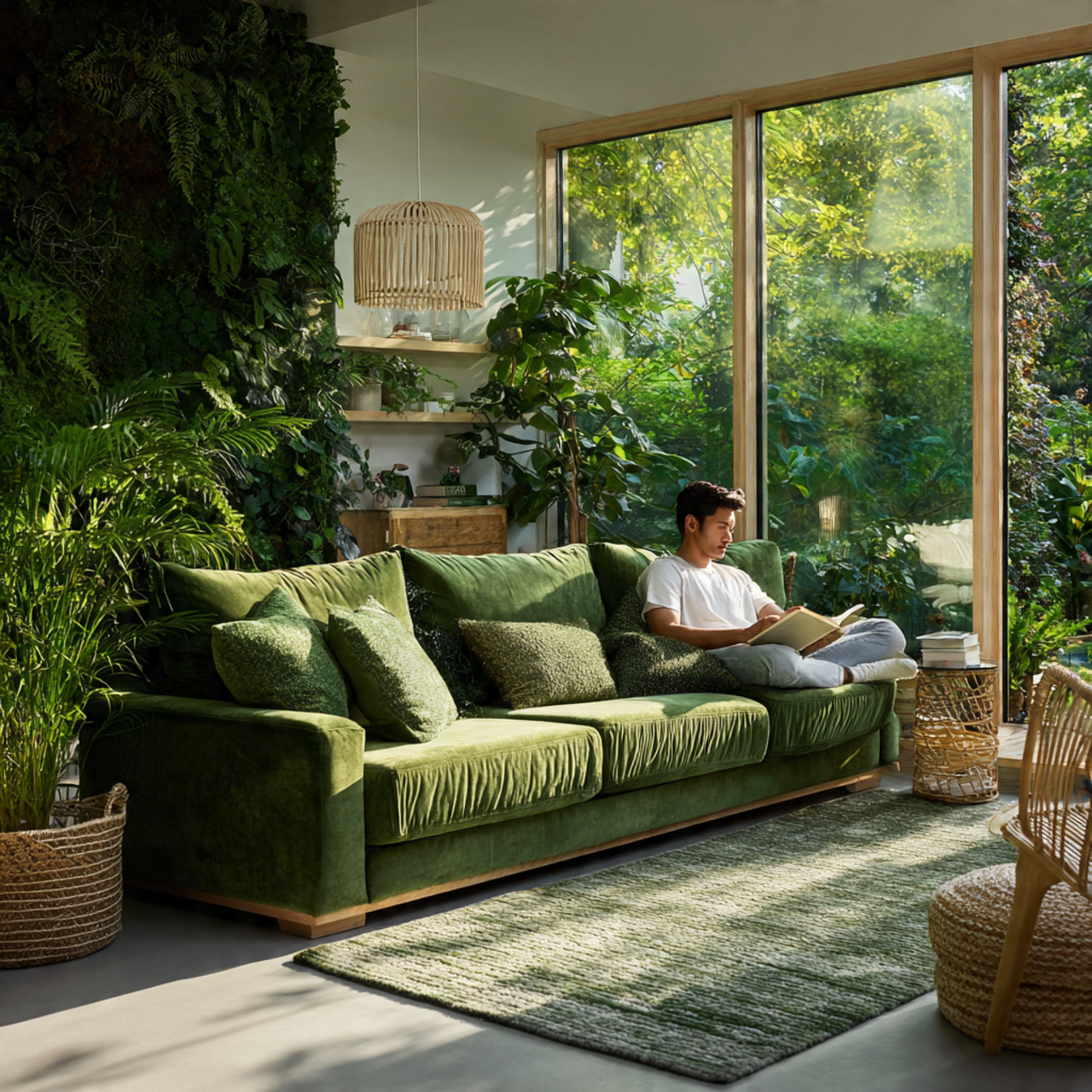 Green Living Room Bliss