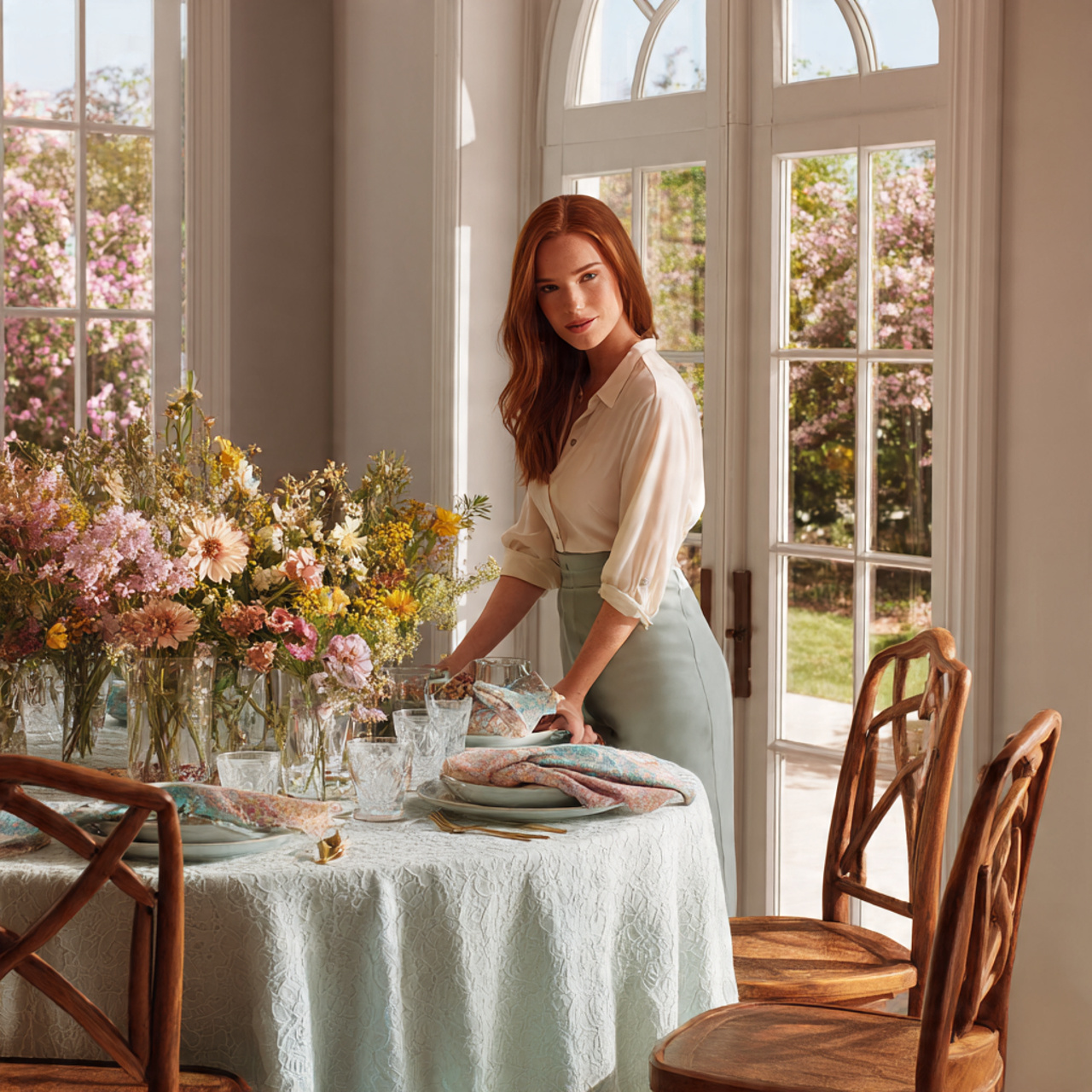 a beautifully styled dining space featuring dining