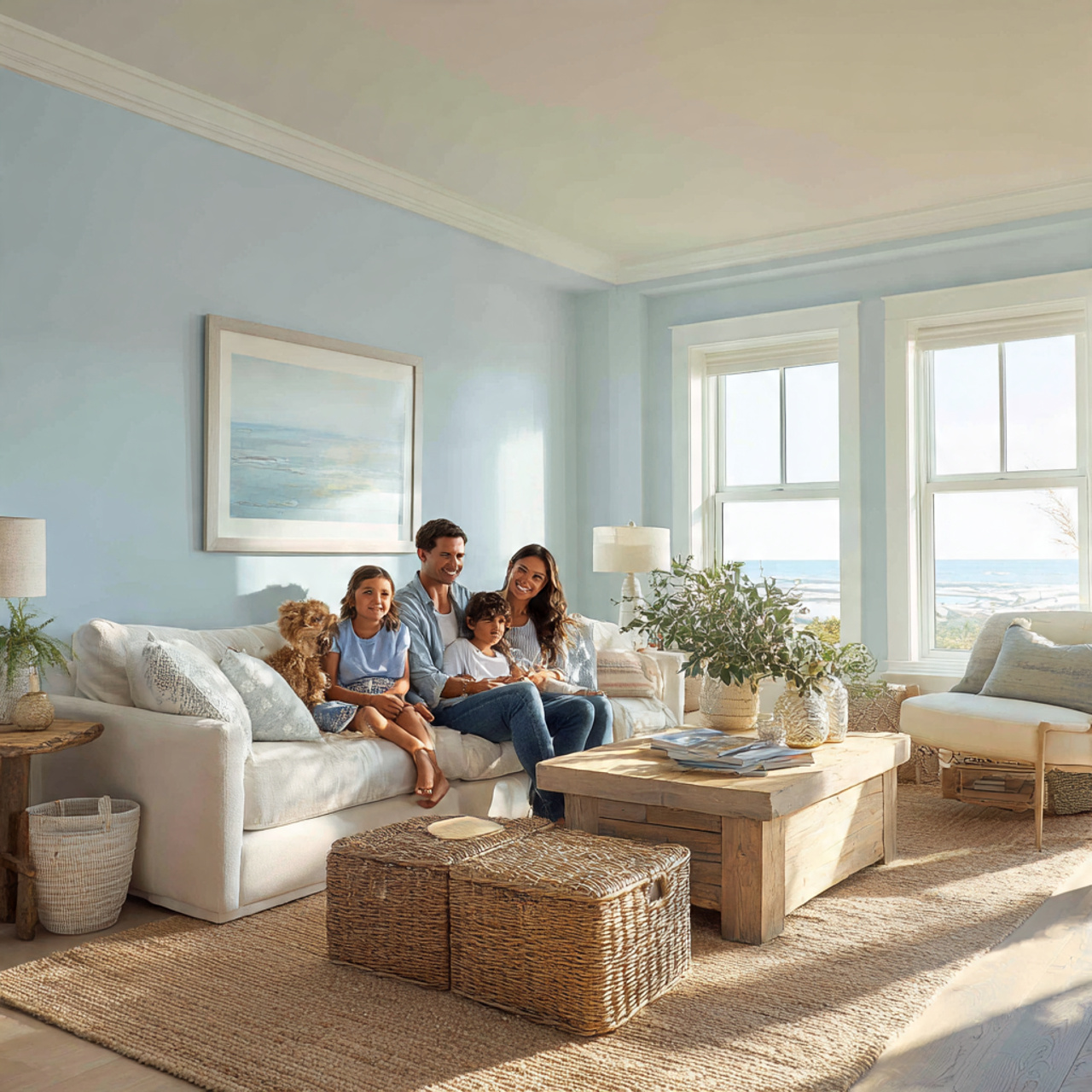 25 Transform Your Space with Stunning Paint Color Schemes for Stylish Home Ideas 1 a bright airy living room featuring coastal