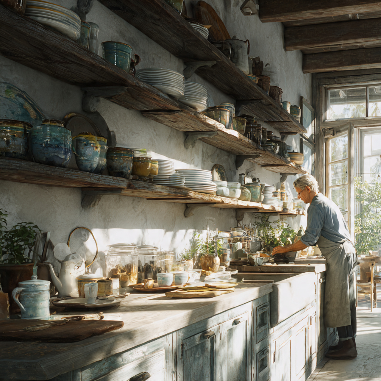 25 Farmhouse Kitchen Ideas: Cozy, Rustic, & Timeless Designs for Your Home 2 a bright farmhouse kitchen with open reclaimed