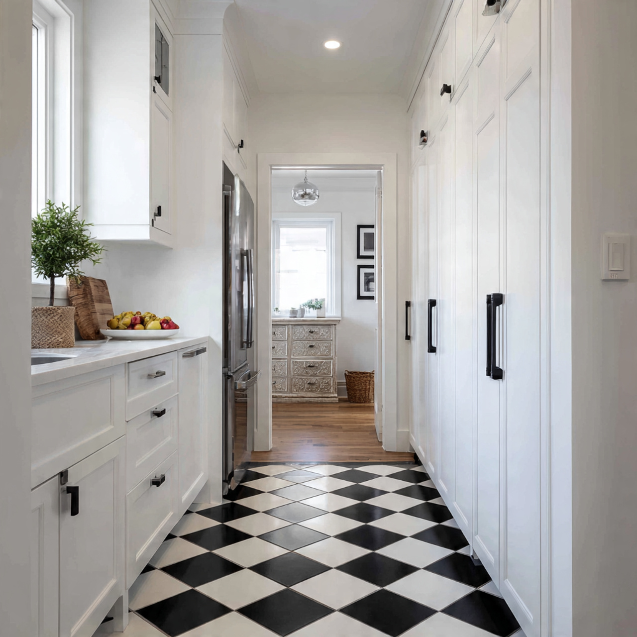 25 Elegant Black & White Bedroom Ideas | High-Contrast Style 25 a chic hallway or kitchen with black and white