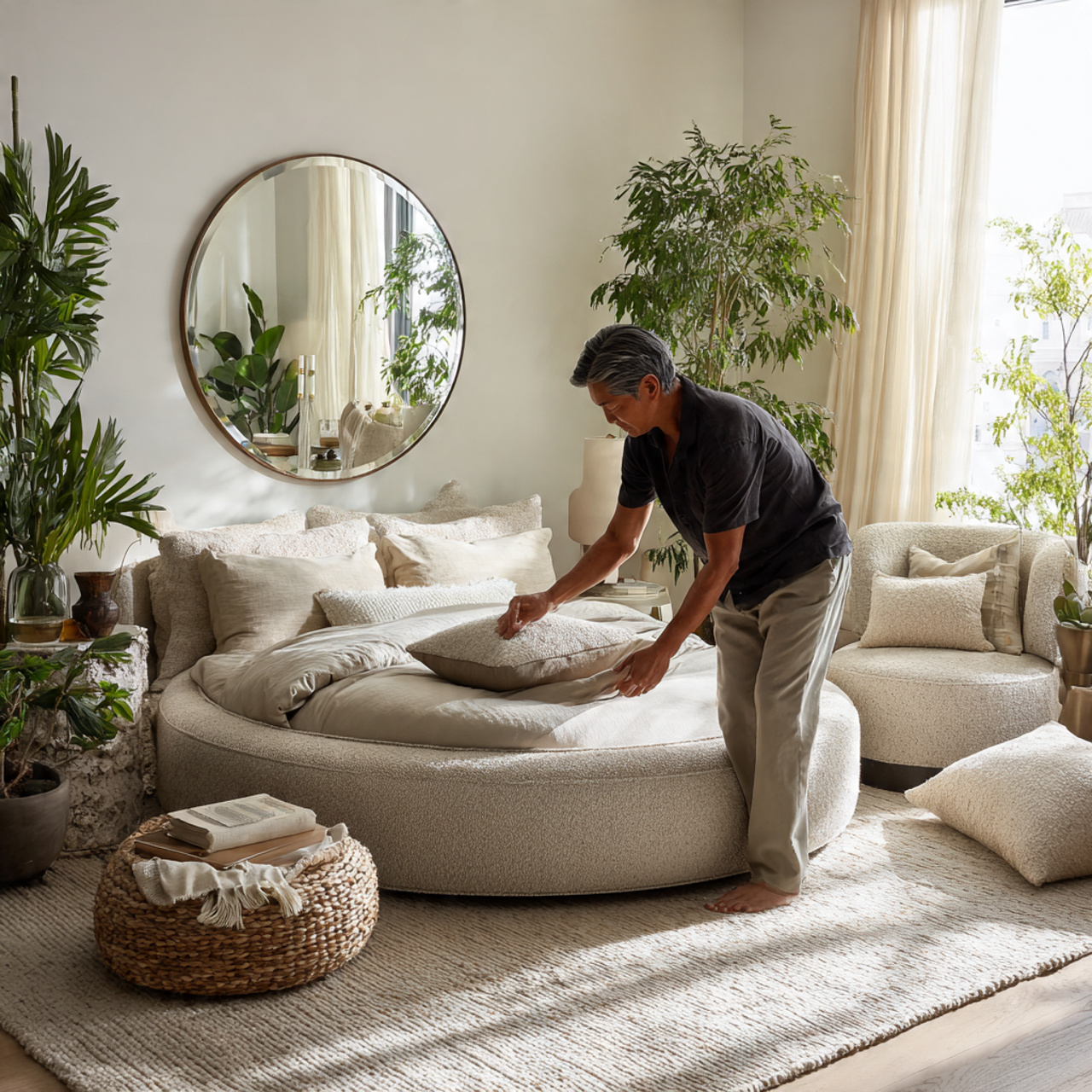 25 Chic Small Room Ideas: Transform Your Tiny Space Into Luxury 7 a chic small bedroom with rounded edge furniture