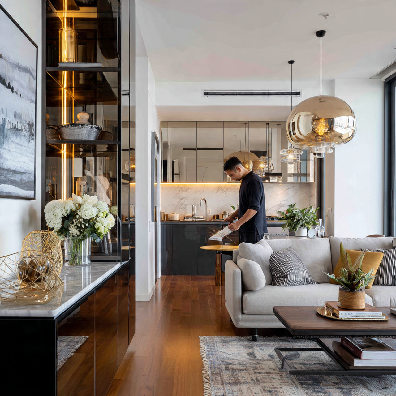 25 Chic Small Room Ideas: Transform Your Tiny Space Into Luxury 2 a chic small living room with high gloss