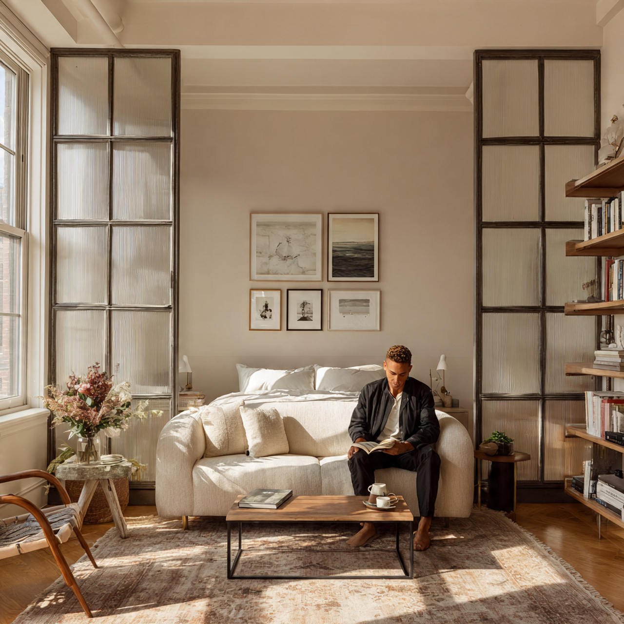 25 Chic Small Room Ideas: Transform Your Tiny Space Into Luxury 25 a chic small studio with a translucent