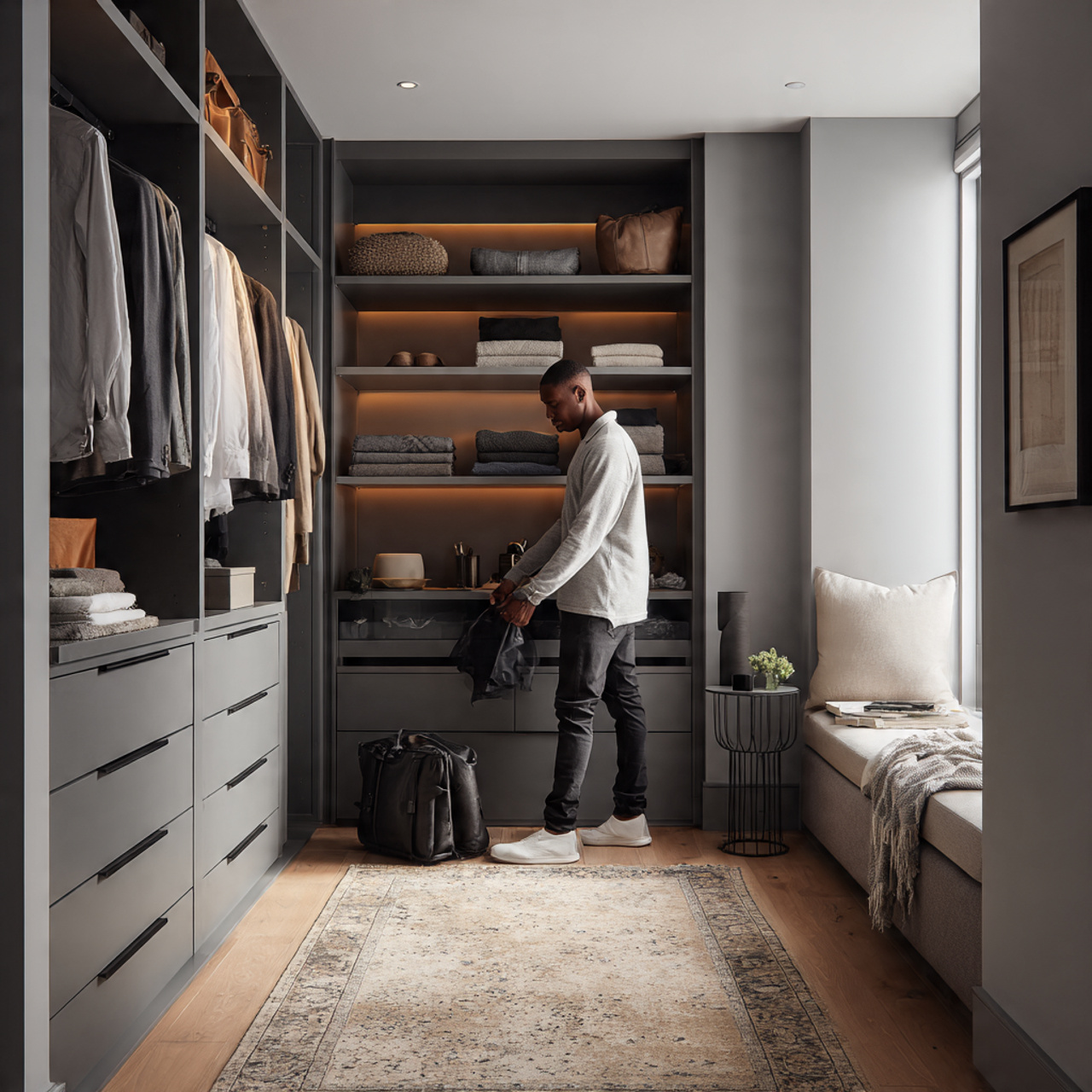 25 Chic Small Room Ideas: Transform Your Tiny Space Into Luxury 22 a compact bedroom with sleek minimalist hardware