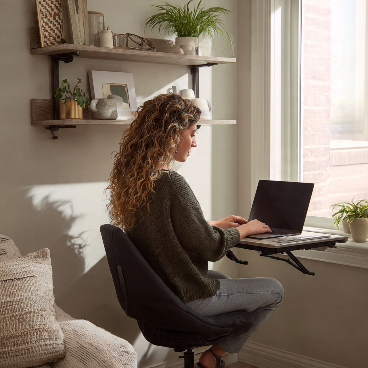 25 Chic Small Room Ideas: Transform Your Tiny Space Into Luxury 10 a compact home office corner featuring a