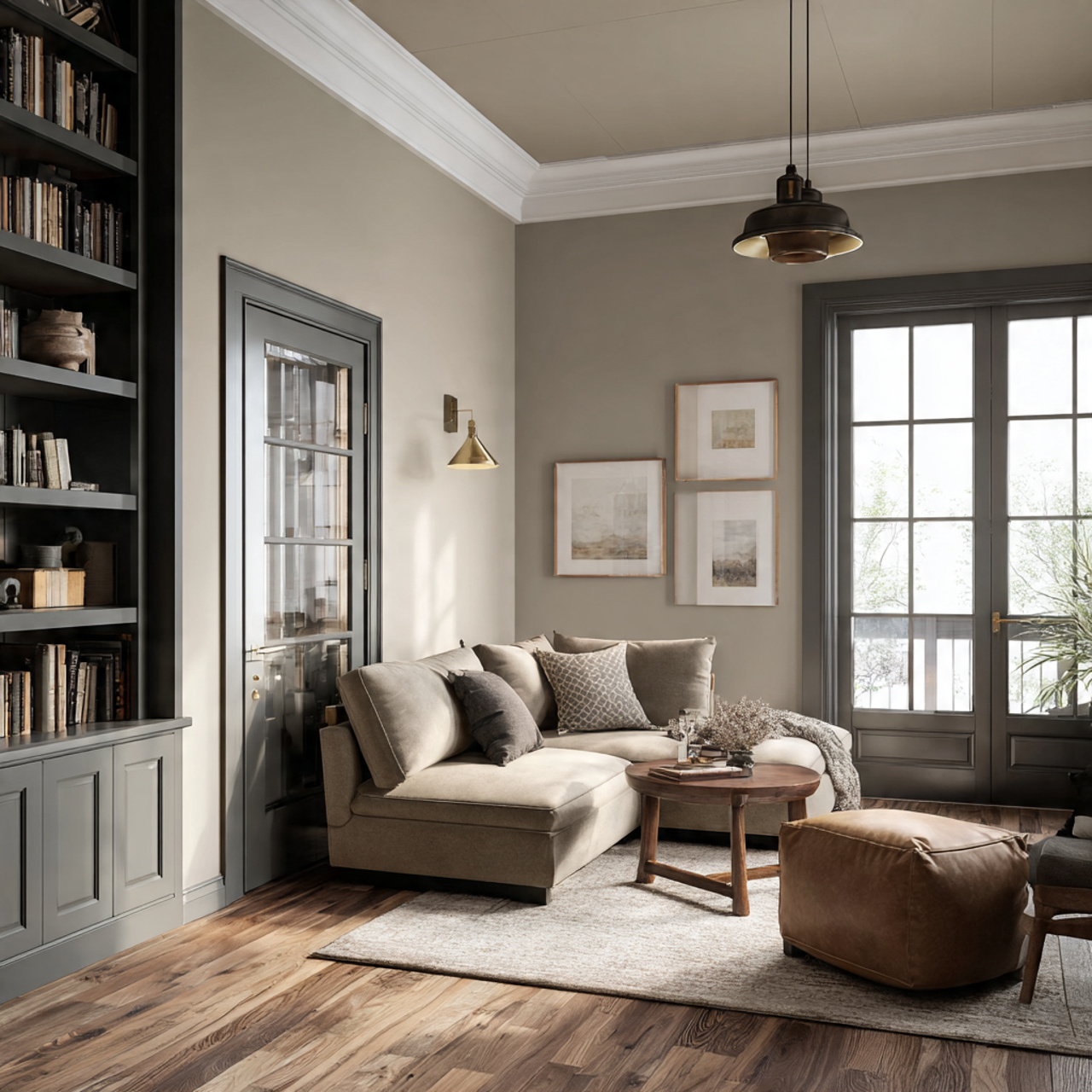 25 Transform Your Space with Stunning Paint Color Schemes for Stylish Home Ideas 3 a cozy living area showcasing monochromatic neutral