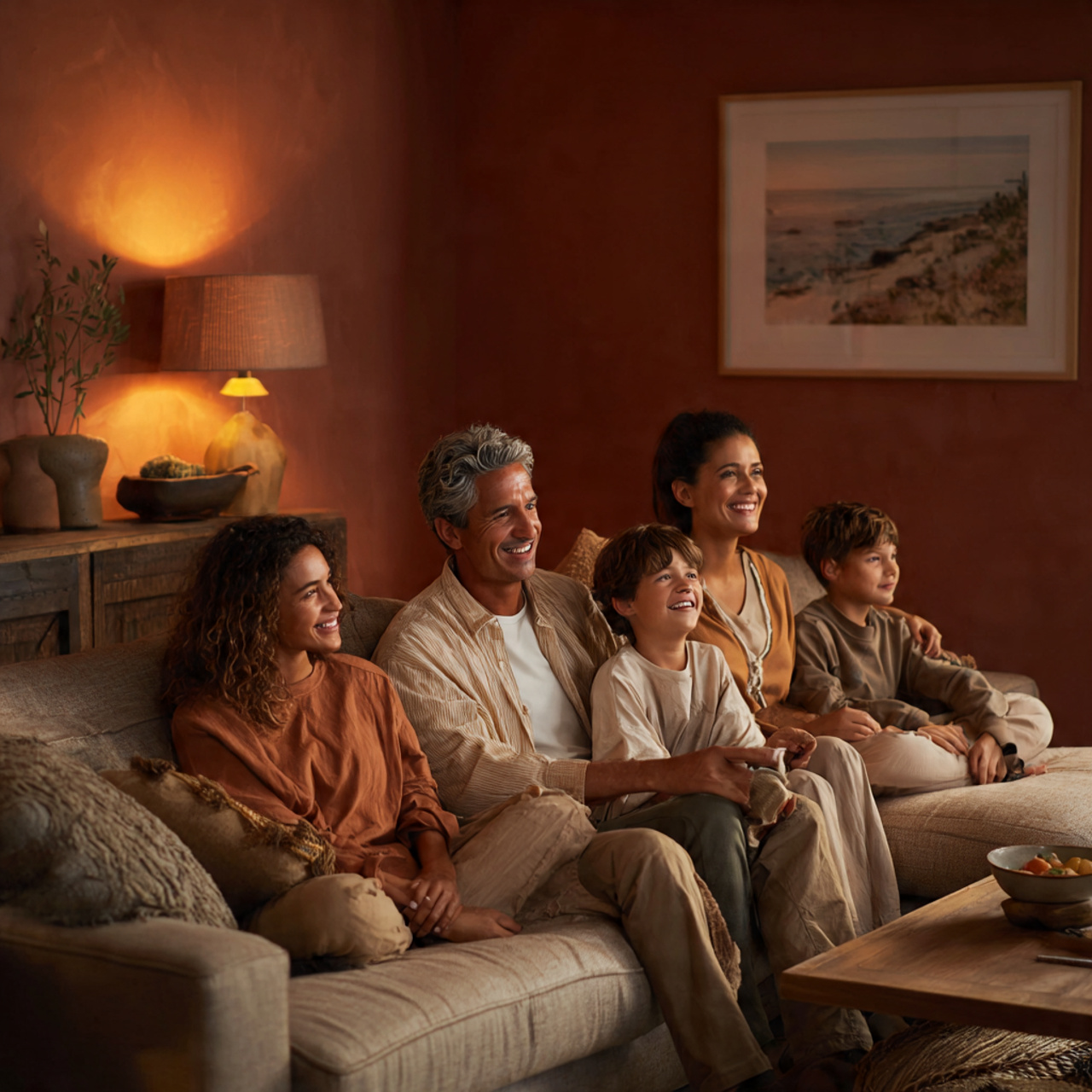 25 Transform Your Space with Stunning Paint Color Schemes for Stylish Home Ideas 18 a cozy living room featuring desert sunset