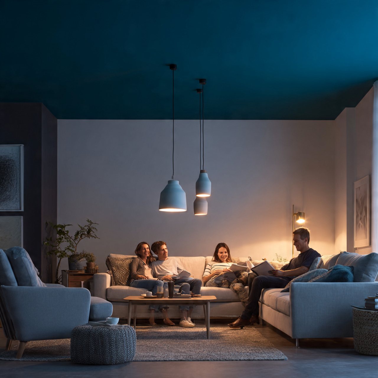 25 Transform Your Space with Stunning Paint Color Schemes for Stylish Home Ideas 11 a cozy living room featuring two tone ceiling