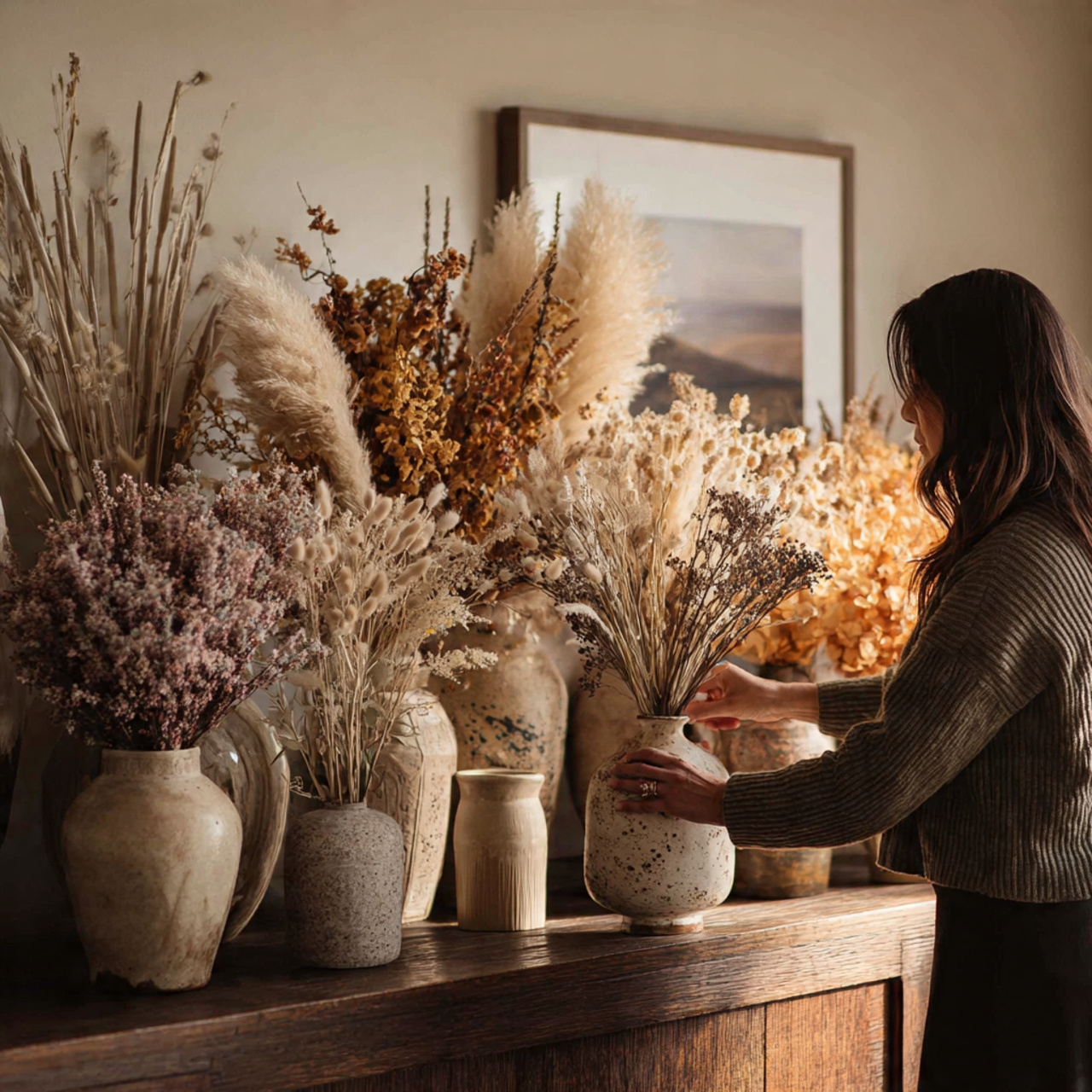 a cozy living room or dining area