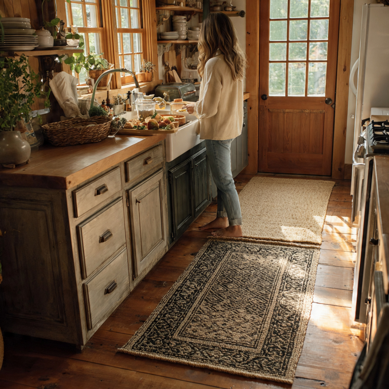 25 Farmhouse Kitchen Ideas: Cozy, Rustic, & Timeless Designs for Your Home 16 a farmhouse kitchen with a large neutral
