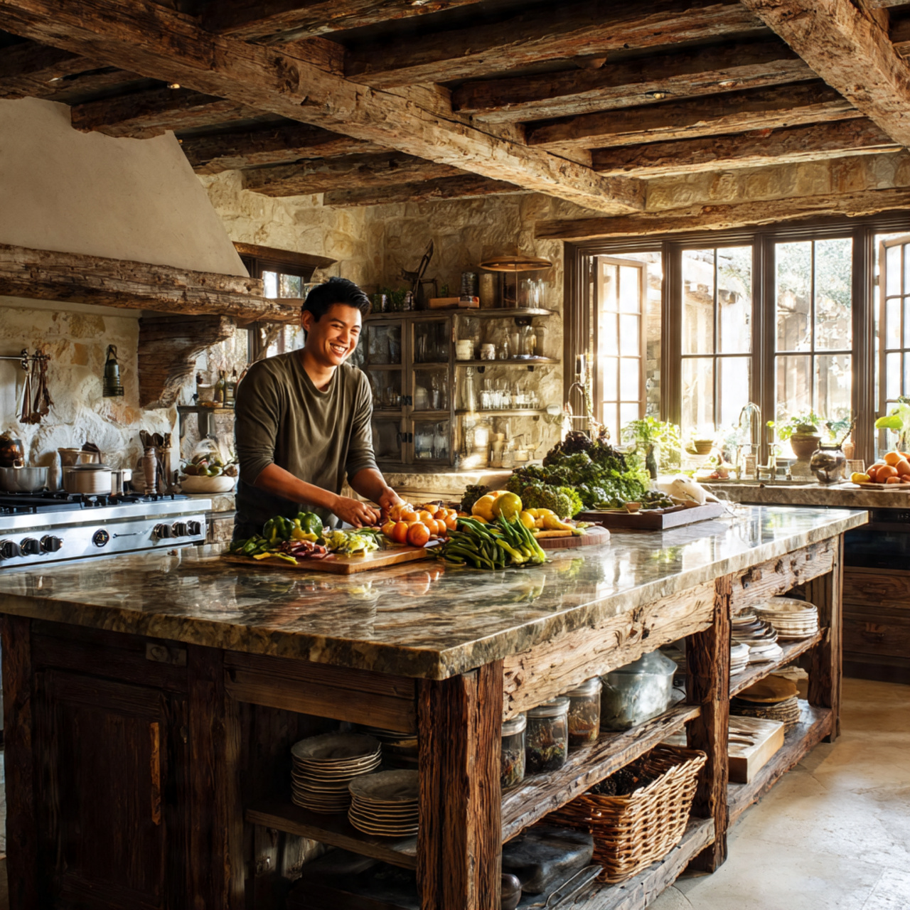 25 Farmhouse Kitchen Ideas: Cozy, Rustic, & Timeless Designs for Your Home 6 a farmhouse kitchen with a large reclaimed