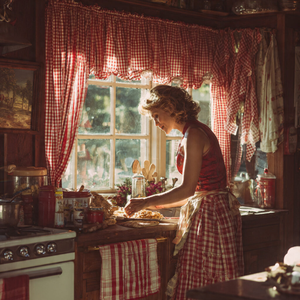 25 Farmhouse Kitchen Ideas: Cozy, Rustic, & Timeless Designs for Your Home 19 a farmhouse kitchen with red and white