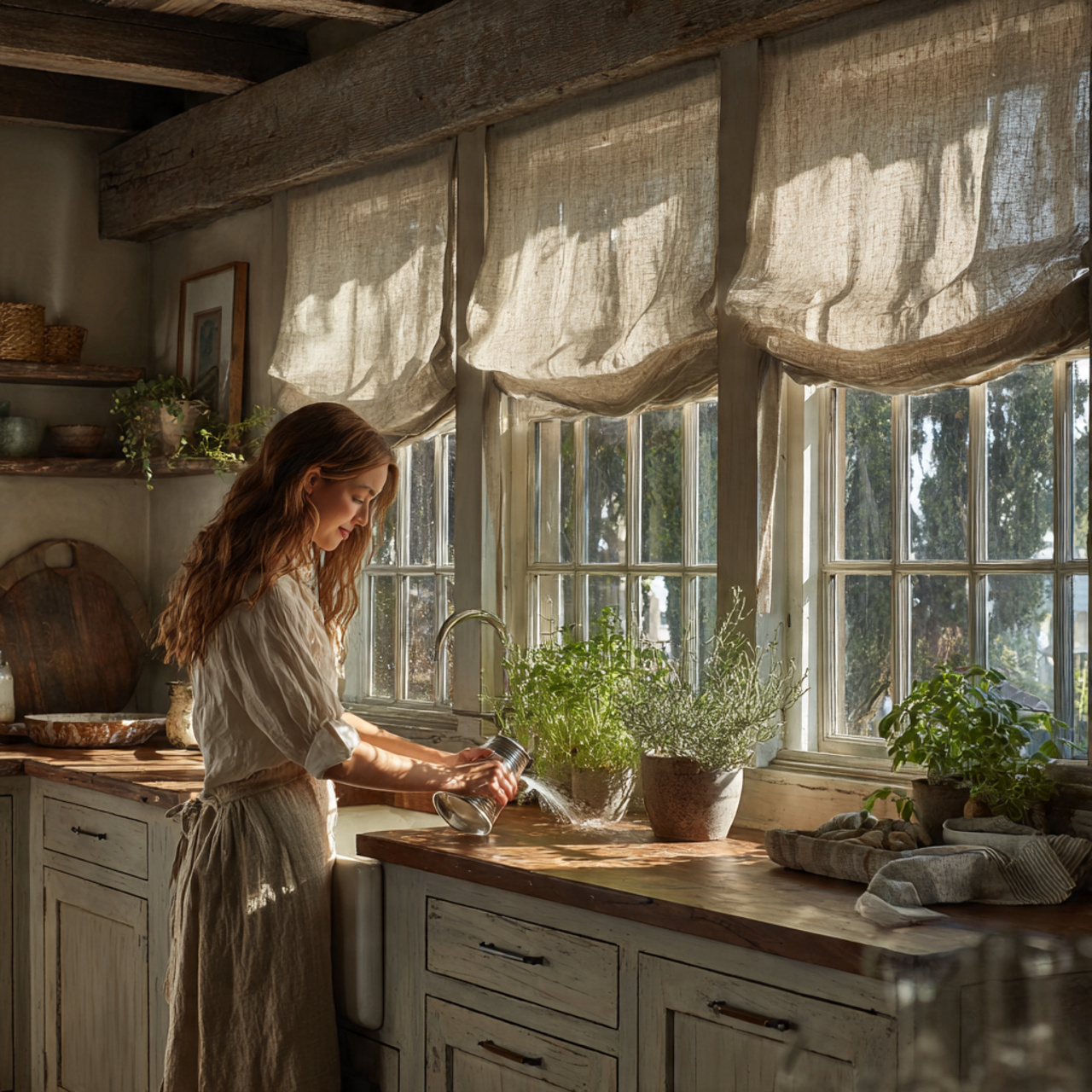 25 Farmhouse Kitchen Ideas: Cozy, Rustic, & Timeless Designs for Your Home 25 a farmhouse kitchen with sheer linen cafe