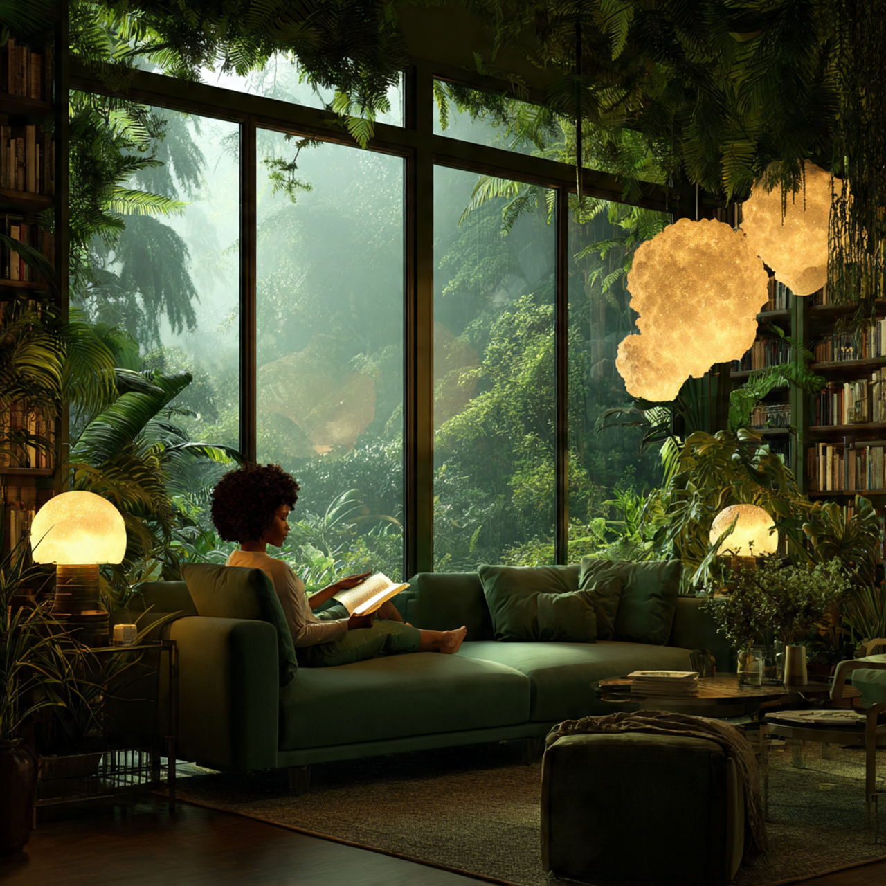 a hyper realistic image of a modern living