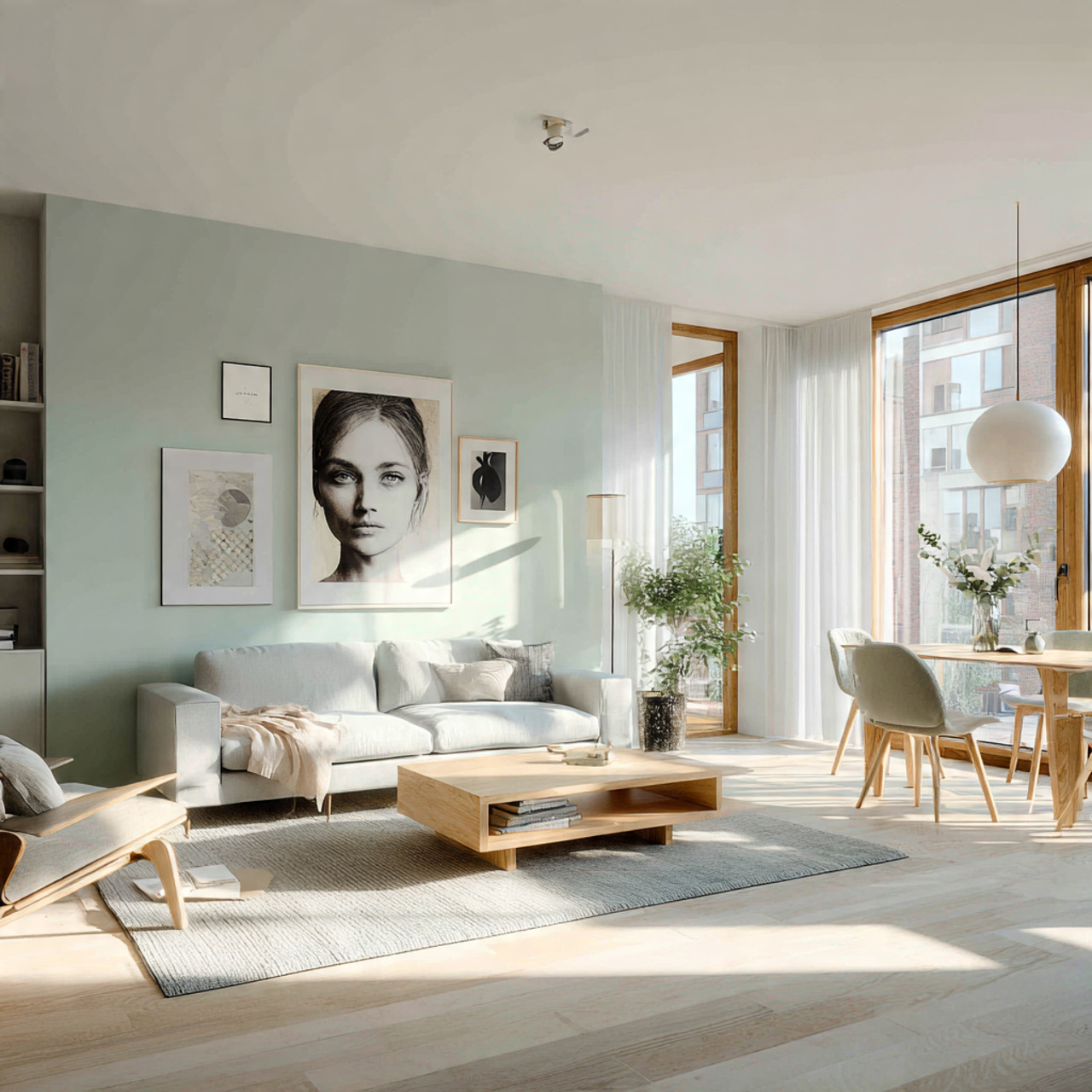 25 Transform Your Space with Stunning Paint Color Schemes for Stylish Home Ideas 8 a minimalistic scandinavian living room using scandinavian