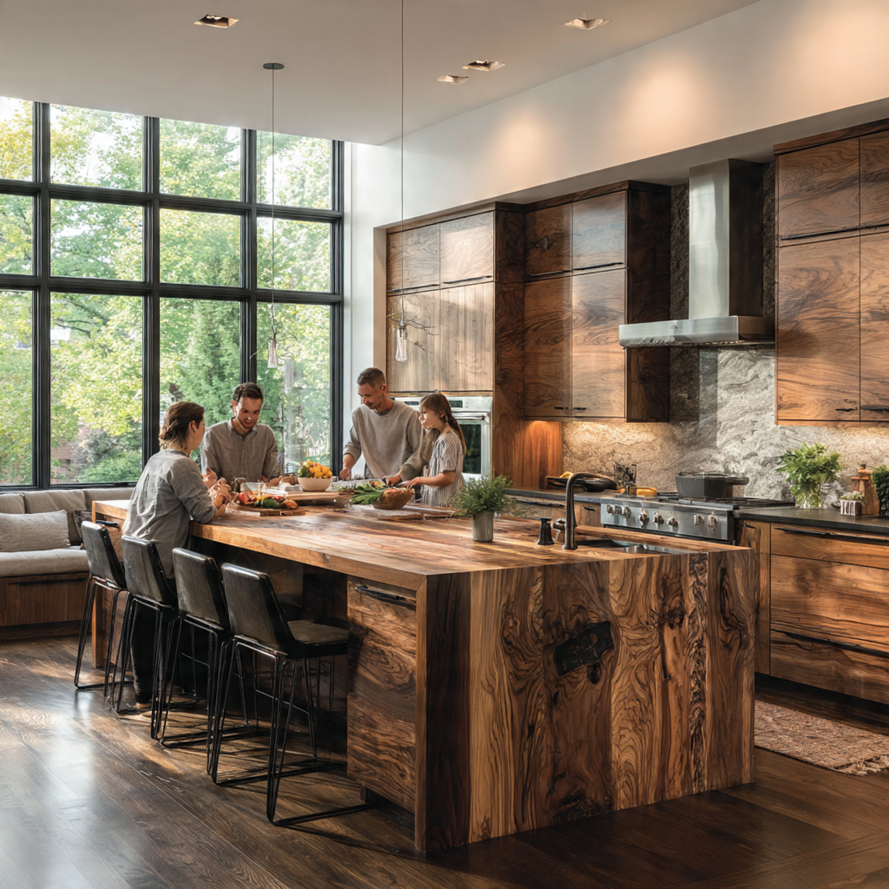 25 Dream Kitchen Design Ideas for a Stylish, Functional Home 6 a modern kitchen featuring rich wood grain