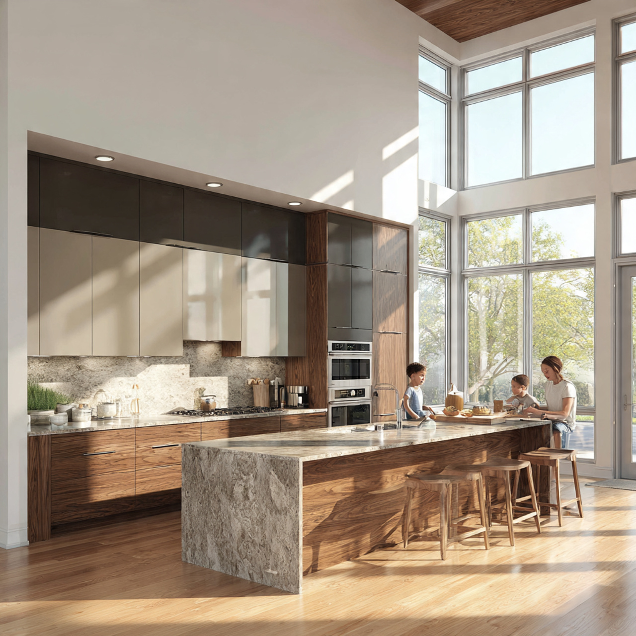 25 Dream Kitchen Design Ideas for a Stylish, Functional Home 10 a modern kitchen featuring two tone cabinetry with