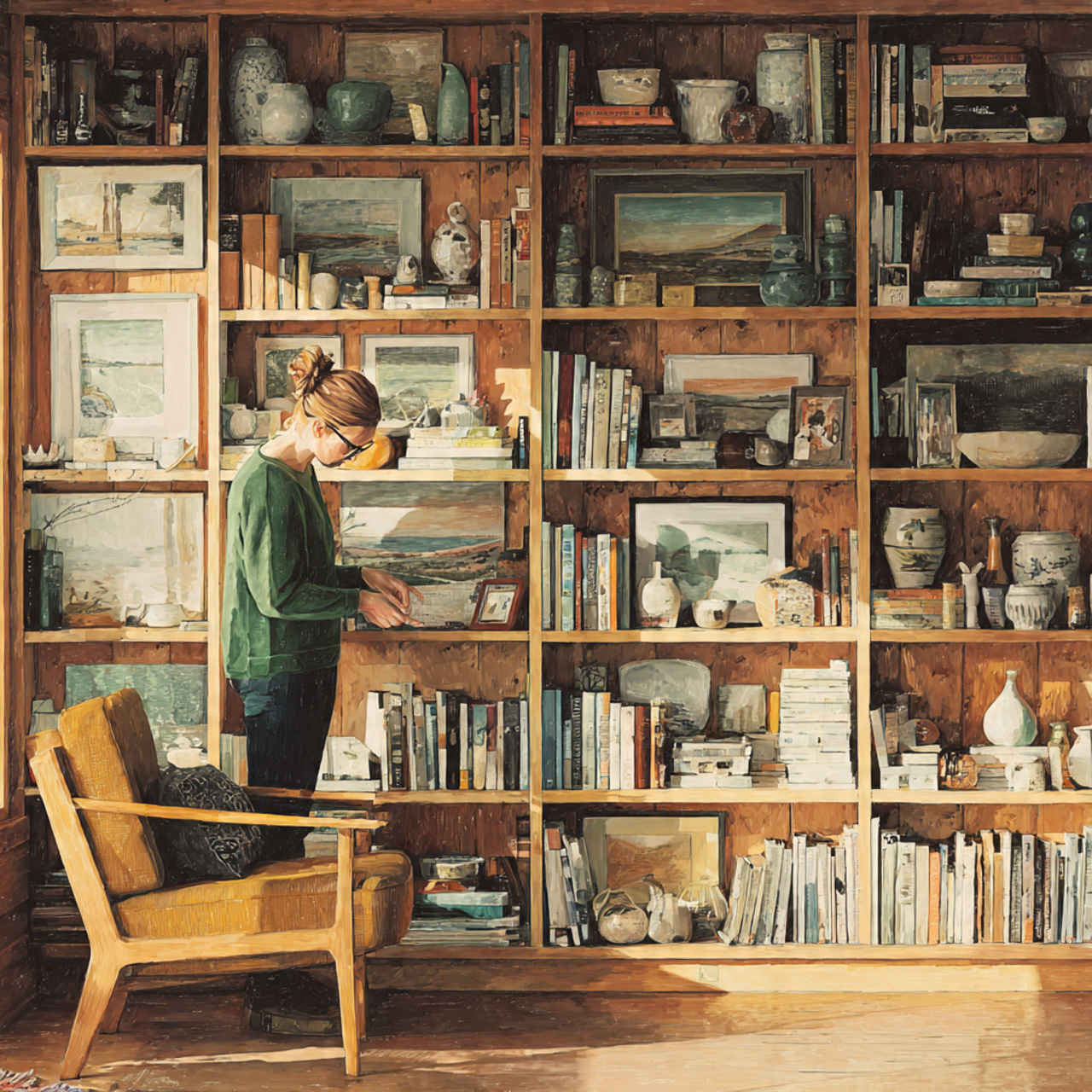 a natural high detail scene illustrating living room