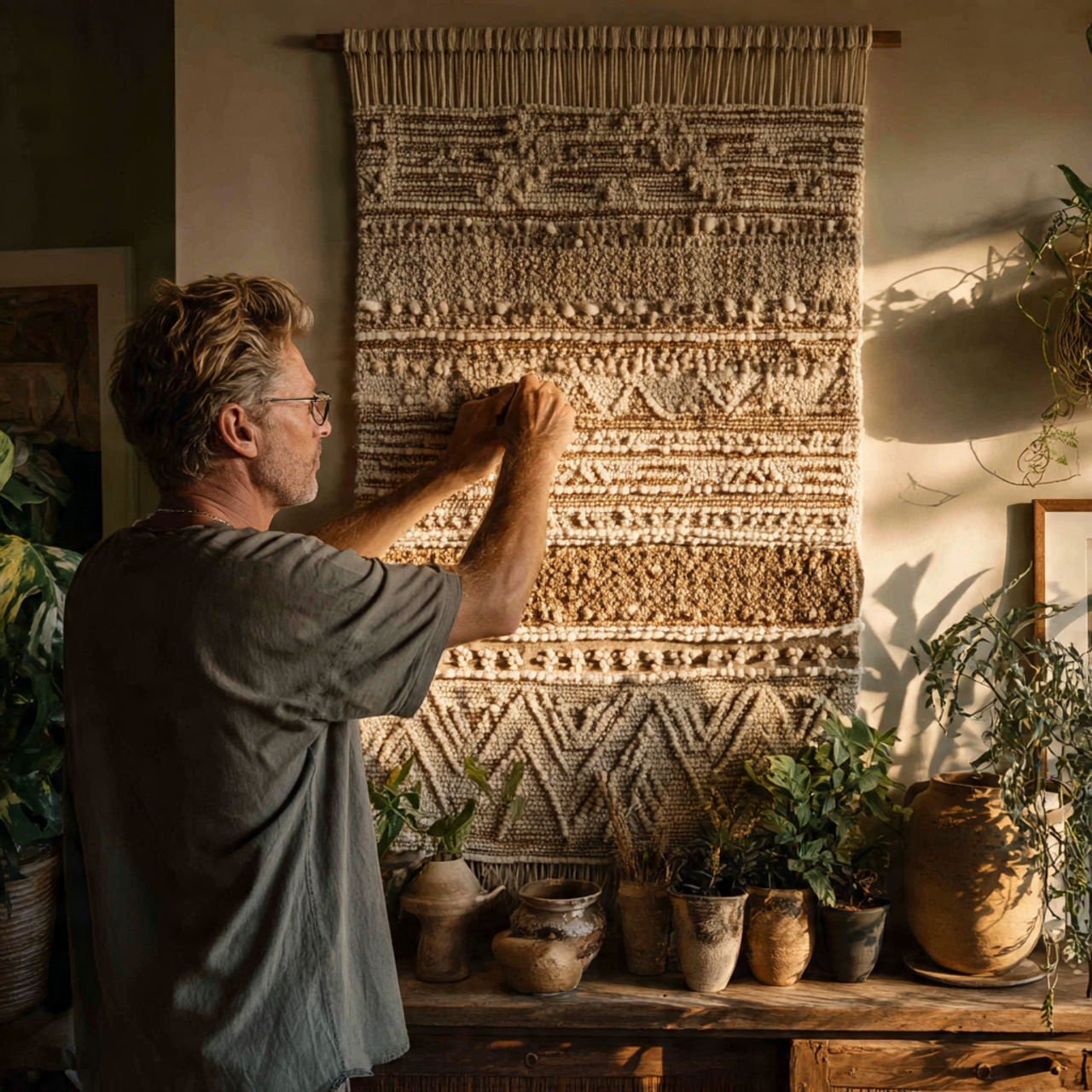 a natural high detail scene showing living room