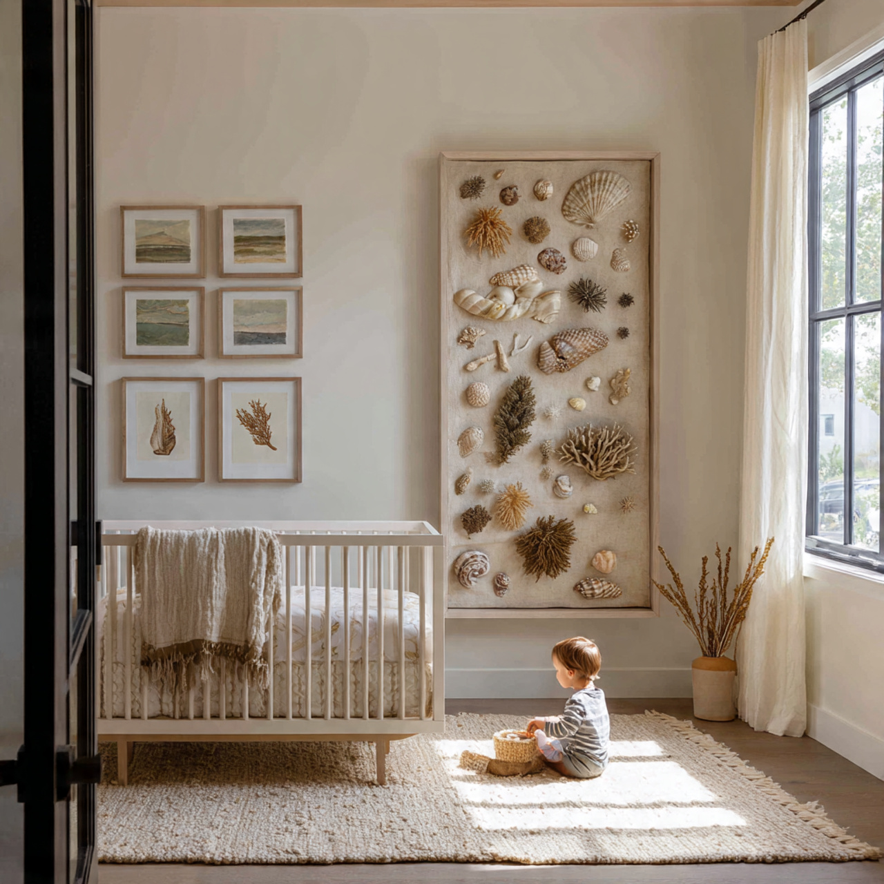 a nursery featuring a deep shadow box 1