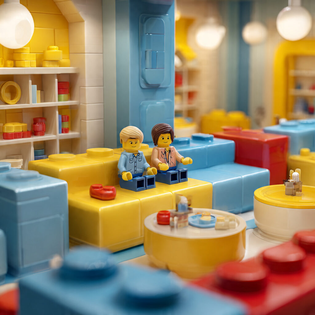 a playful indoor space inspired by building