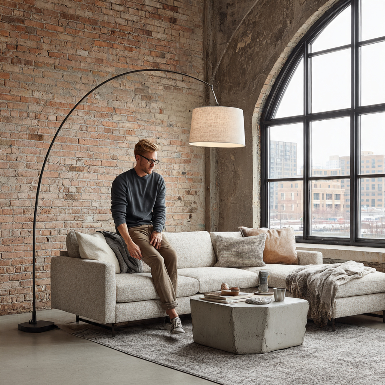 a realistic interior showcasing modern living room