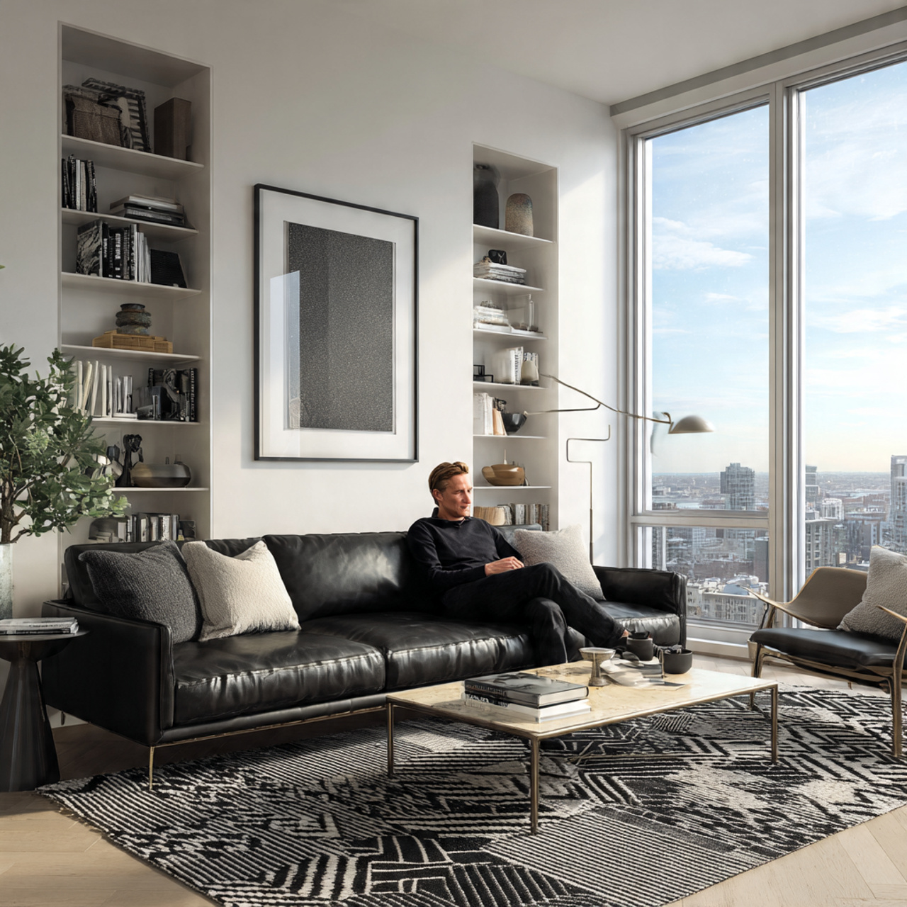a realistic scene illustrating modern living room 1 1