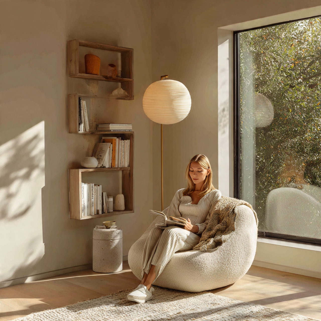 a realistic scene showing modern living room