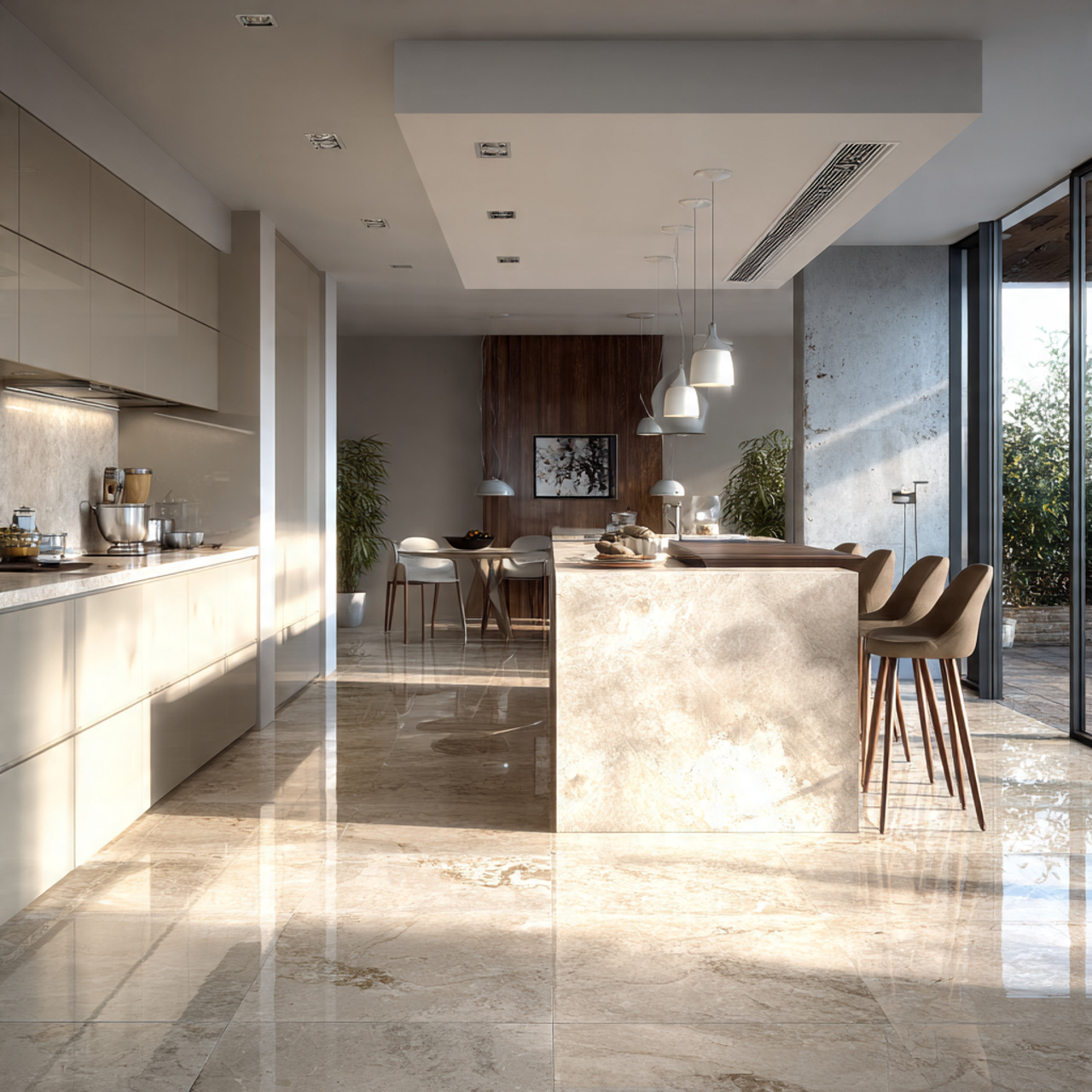 25 Dream Kitchen Design Ideas for a Stylish, Functional Home 7 a spacious contemporary kitchen with large format