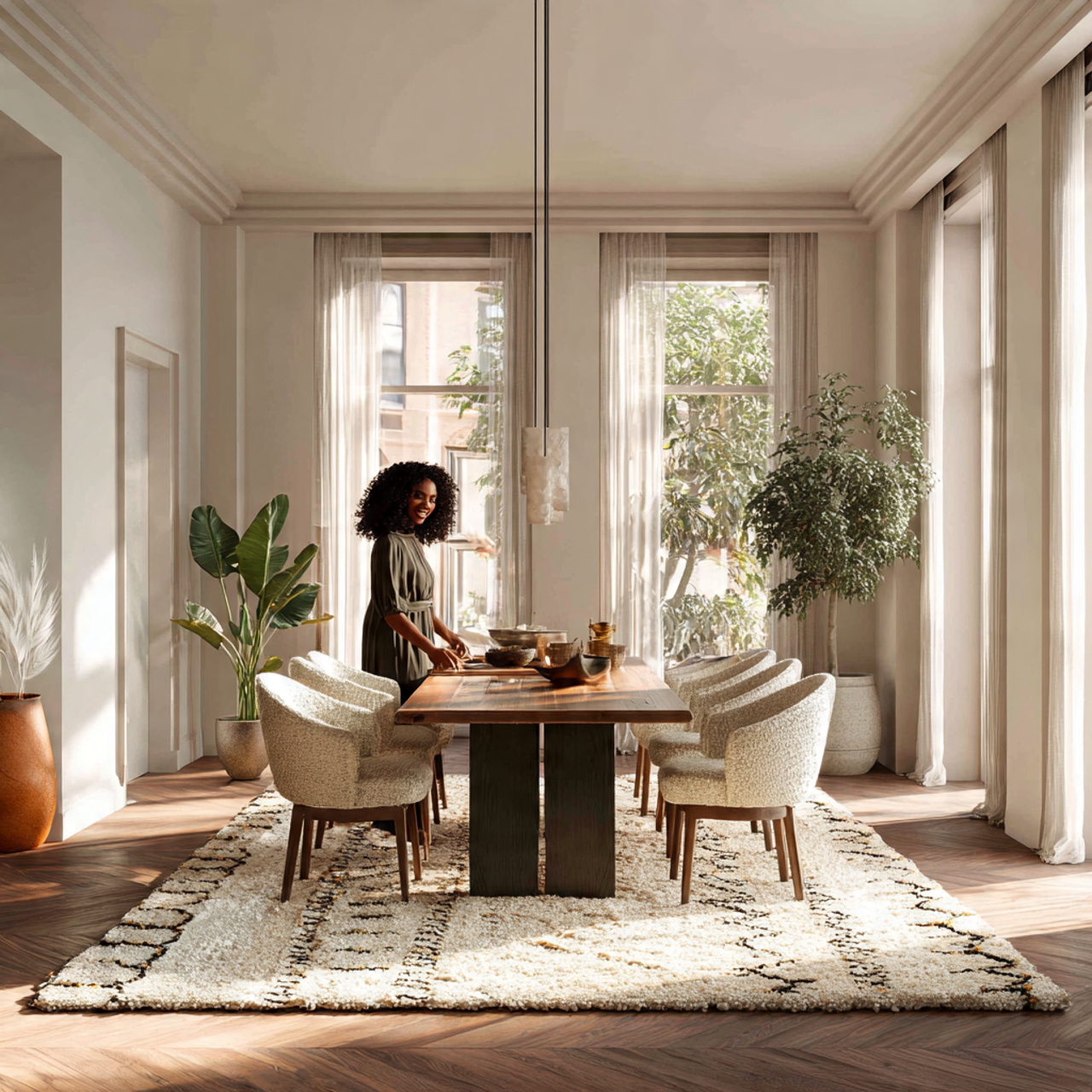 a stylish dining room showcasing dining room