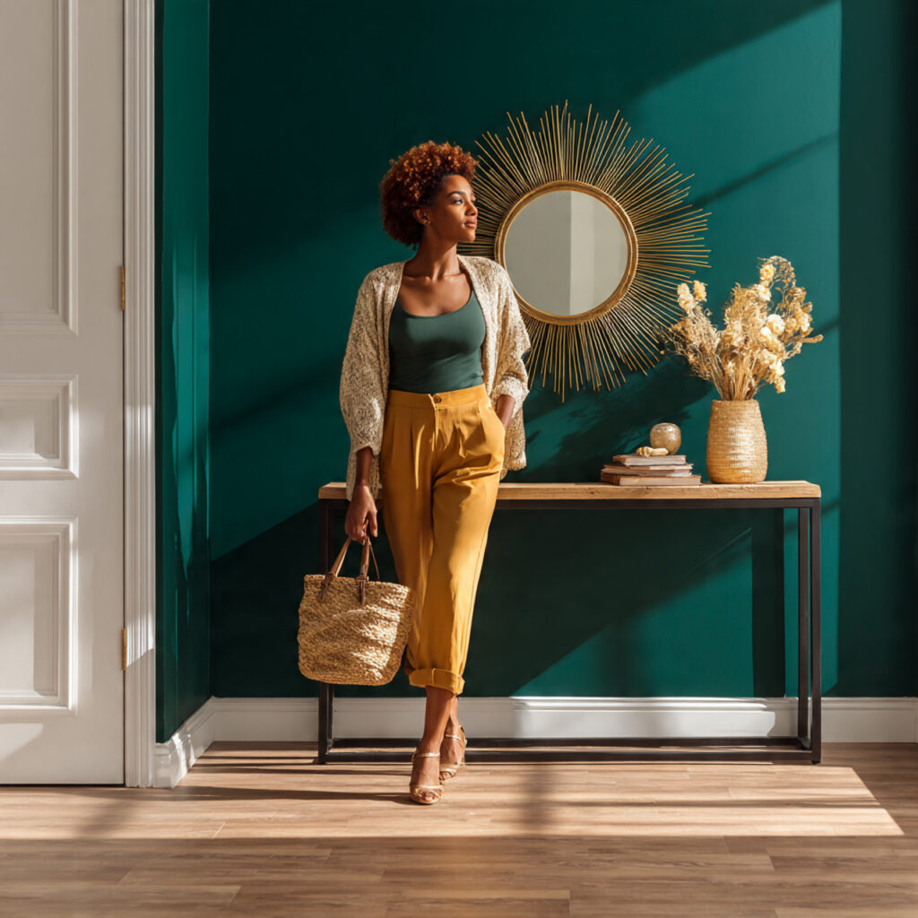 a vibrant foyer highlighting entryway decor ideas