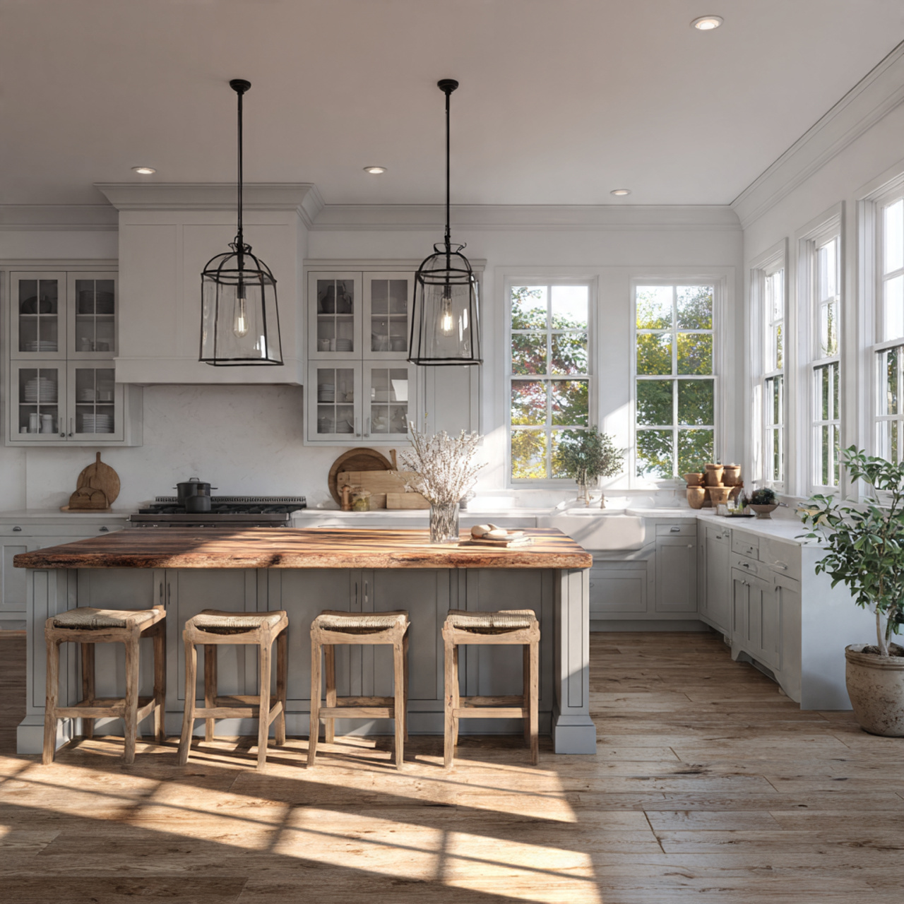 25 Transform Your Space with Stunning Paint Color Schemes for Stylish Home Ideas 5 a warm inviting farmhouse kitchen featuring classic 1