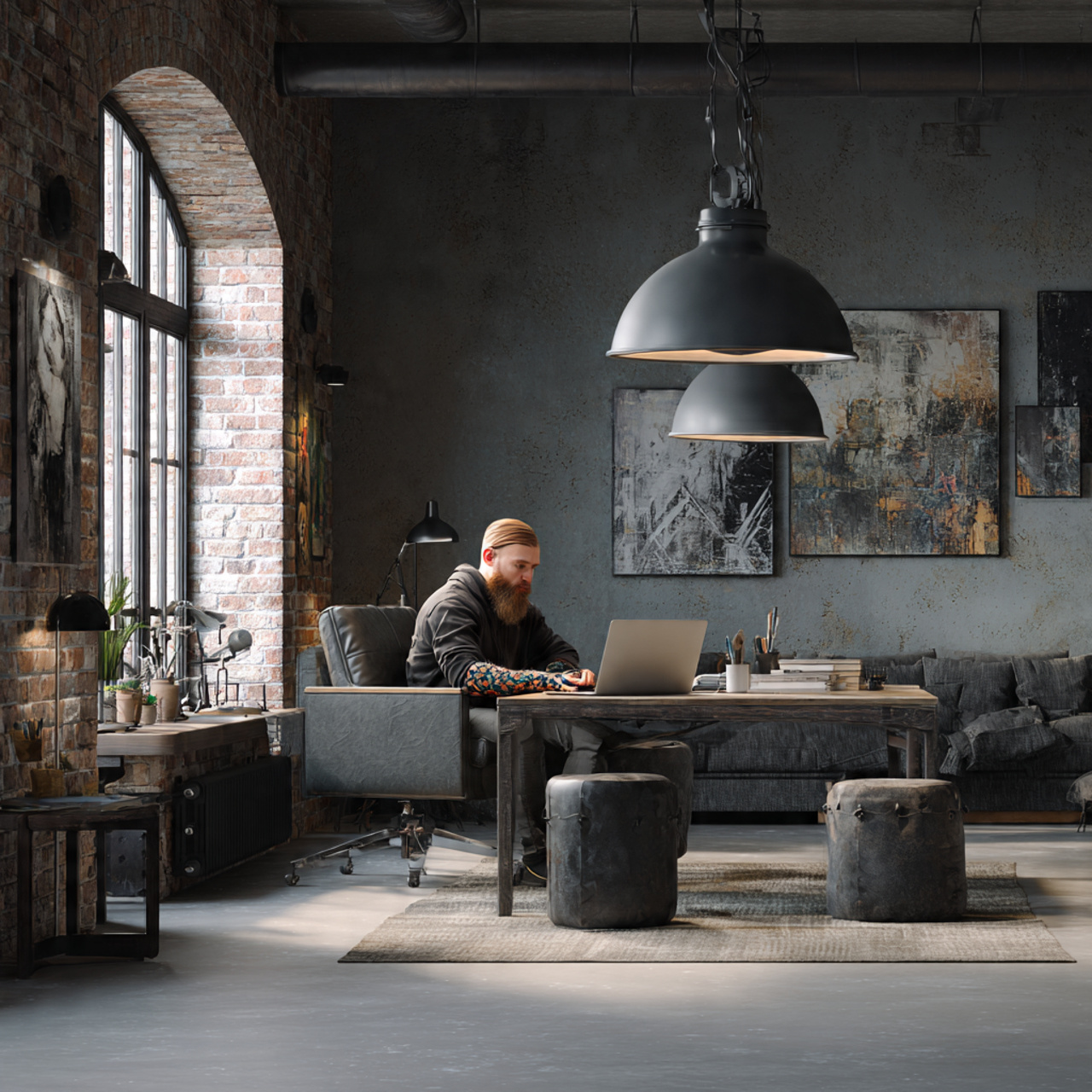 25 Transform Your Space with Stunning Paint Color Schemes for Stylish Home Ideas 4 an edgy urban loft styled with urban