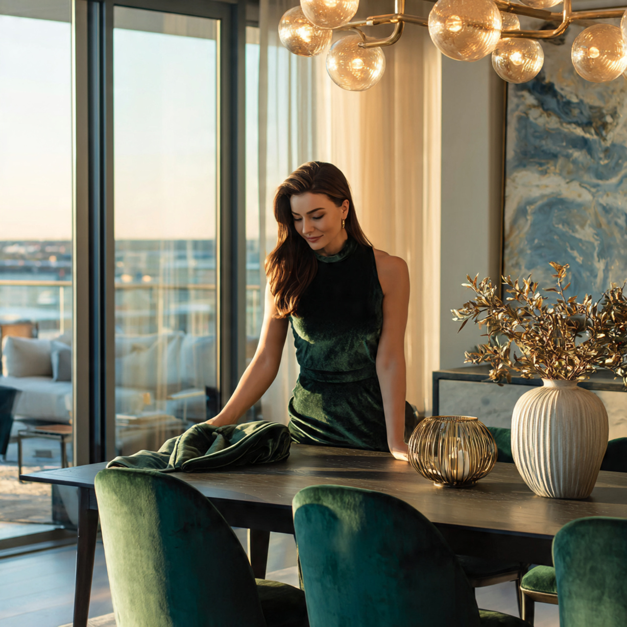 an elegant dining room showcasing dining room