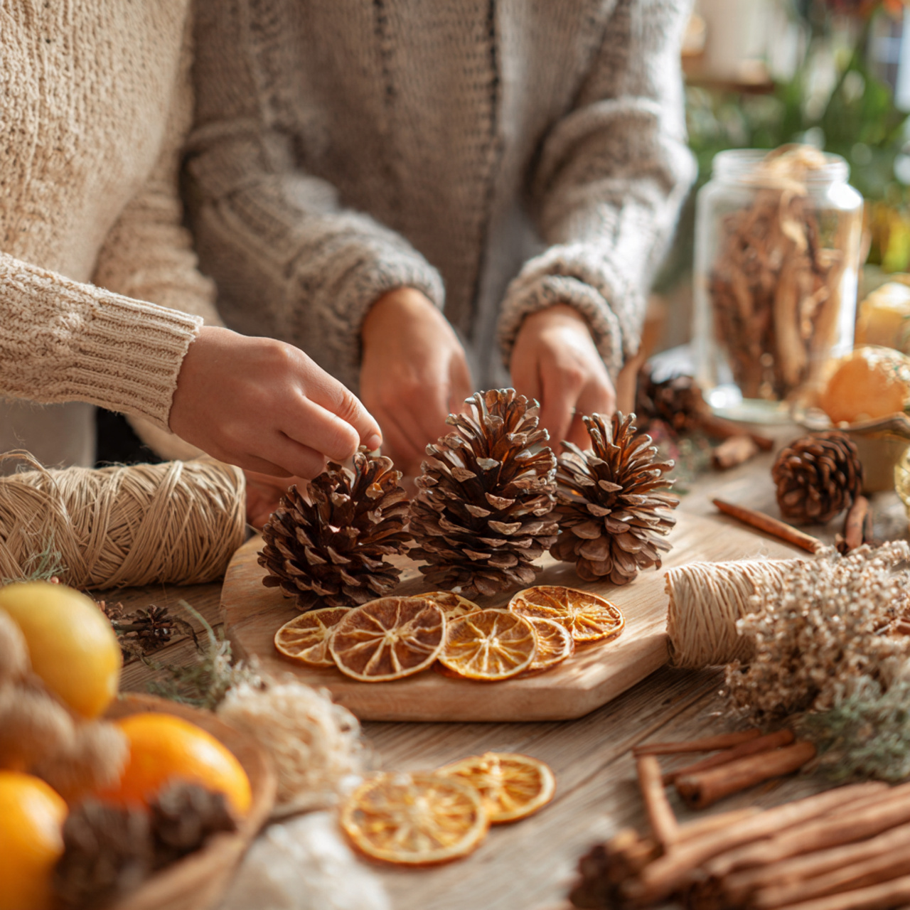 close up of a hands on diy scene with