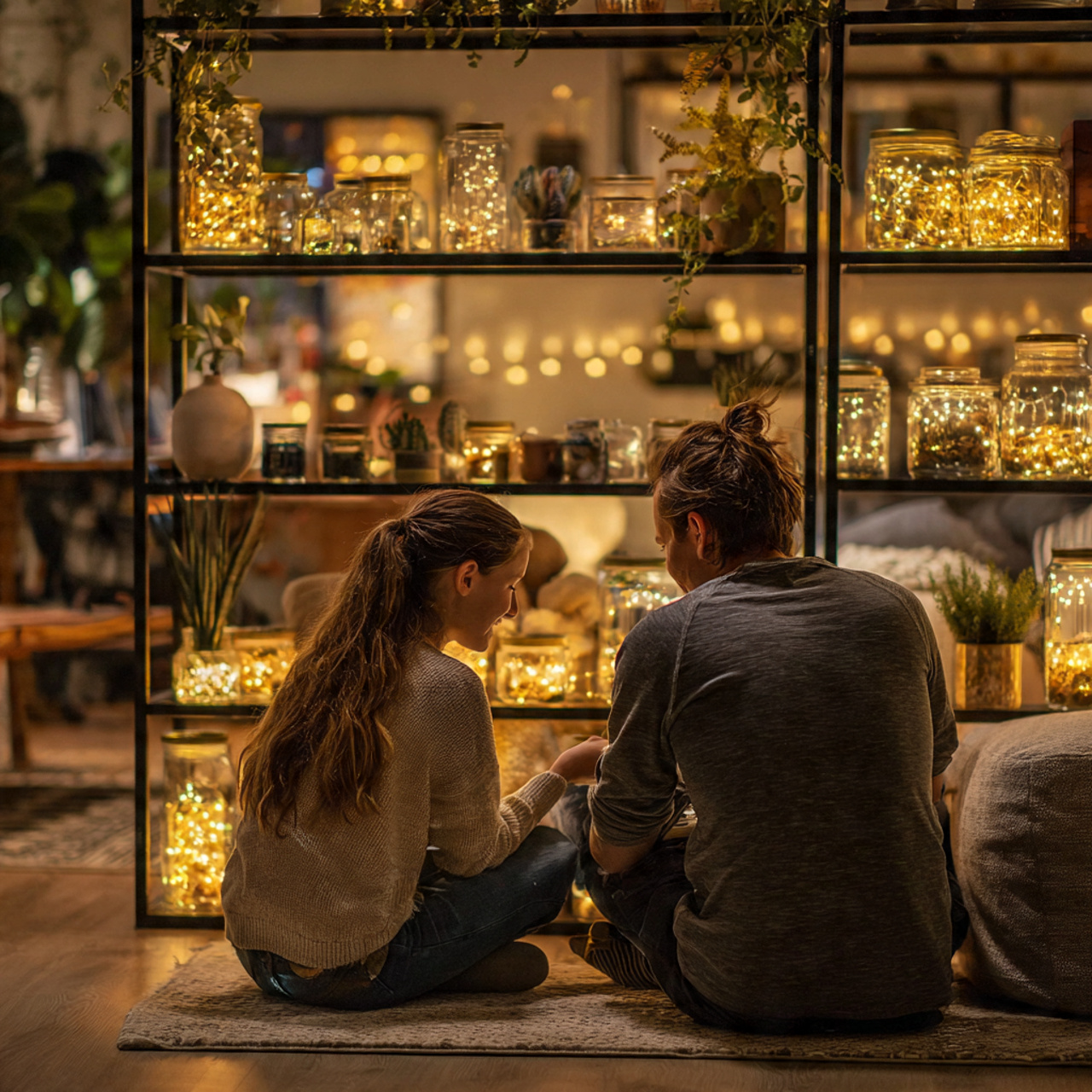 cozy living room nook adorned with battery powered