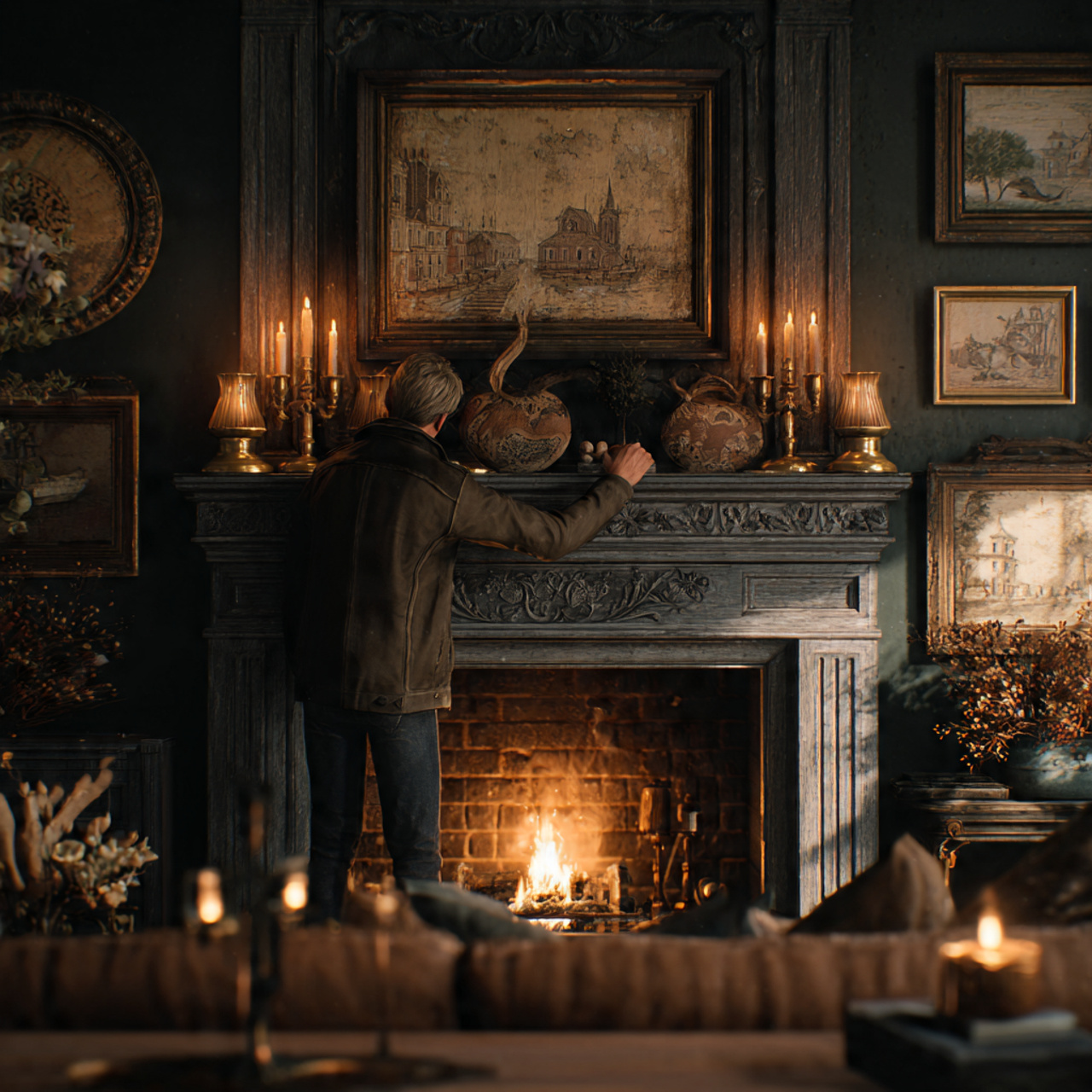 cozy living room with a brown couch 1 2