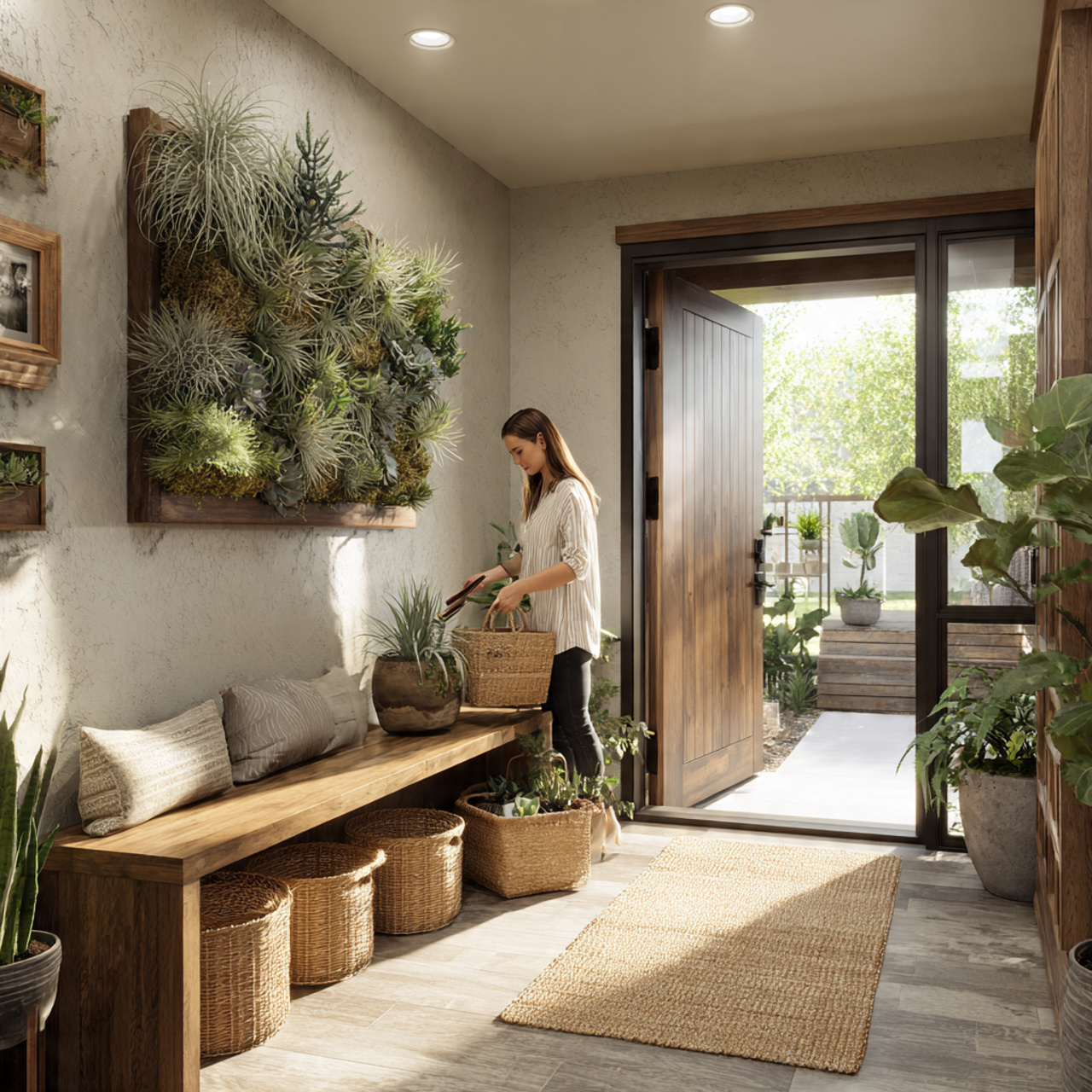 fresh mudroom with a small wall mounted vertical