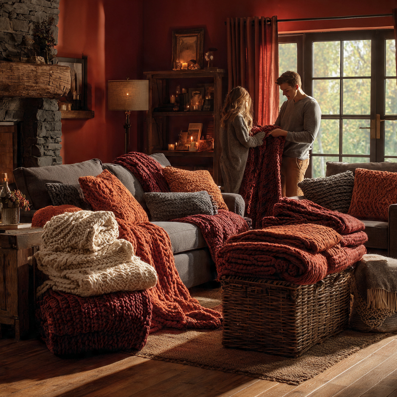 living room with chairs and sofas casually