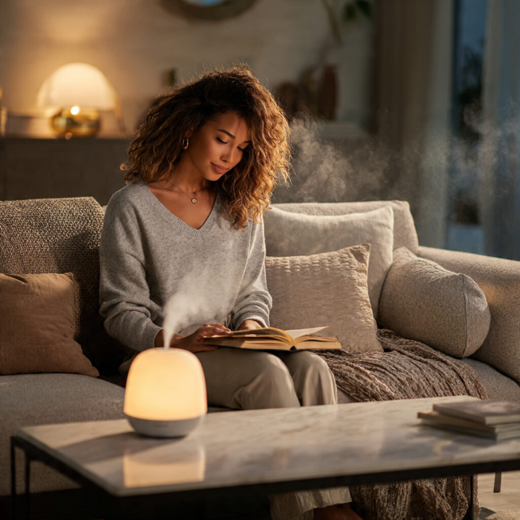 modern elegant living room with a sofa