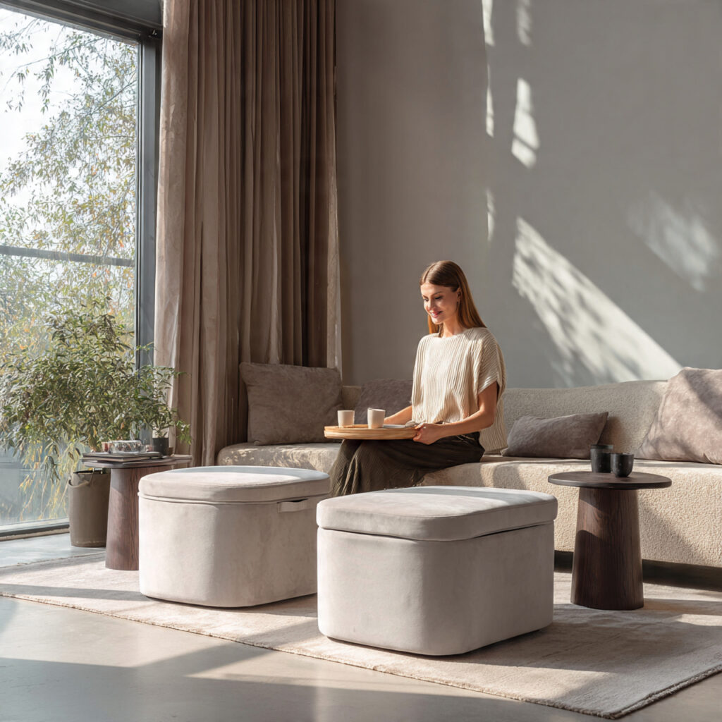 modern living space with a sofa paired 1