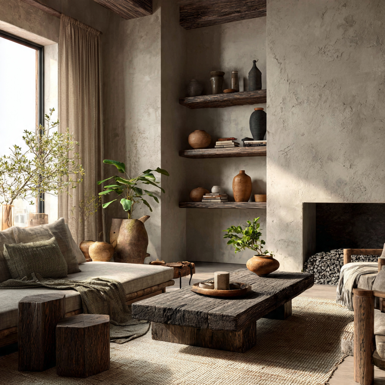 25 Wabi Sabi Living Room Ideas: Embrace Natural Beauty & Timeless Charm 27 Wabi Sabi Living Room