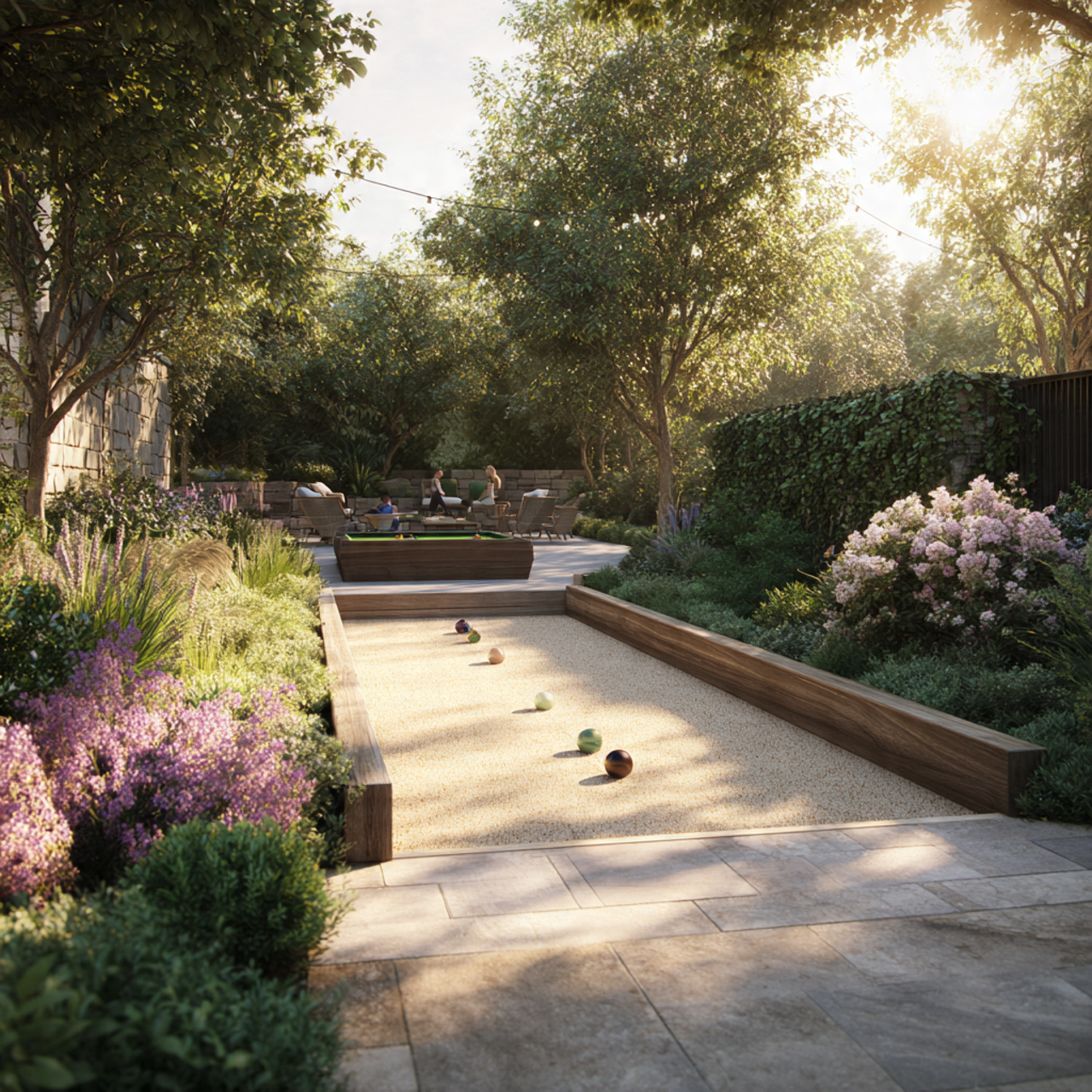 25 Backyard Ideas That Boost Value, Style & Everyday Enjoyment 10 a backyard with a dedicated bocce ball