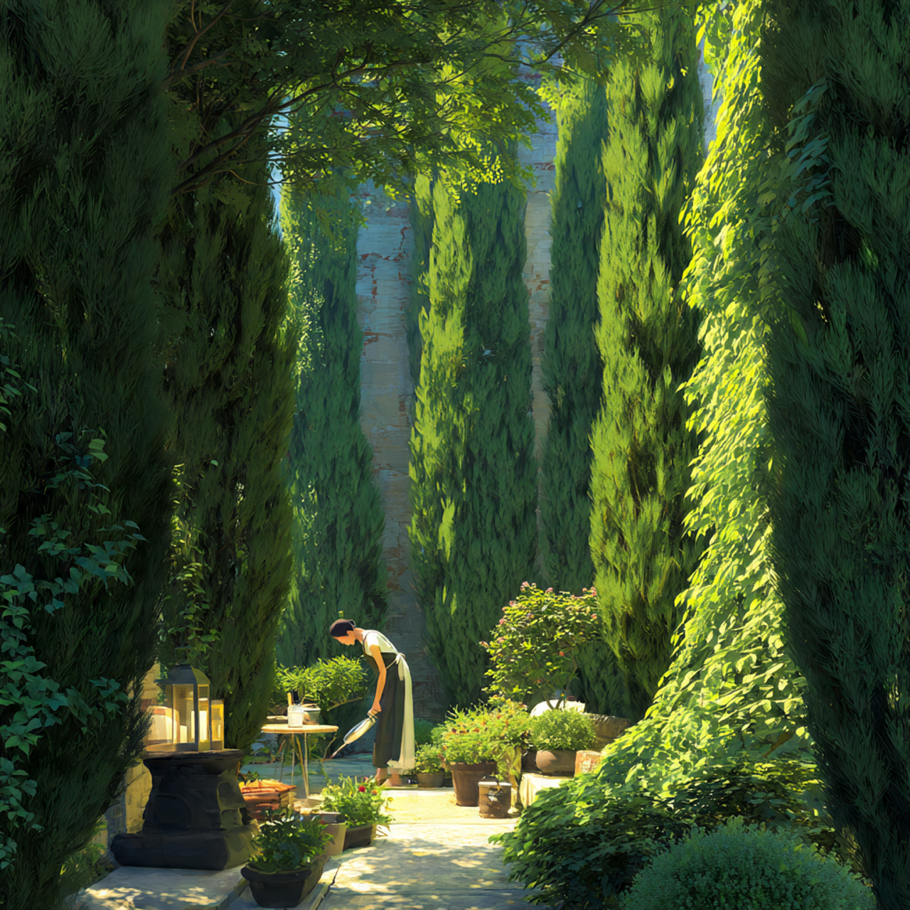 25 Backyard Ideas That Boost Value, Style & Everyday Enjoyment 12 a backyard with tall dense evergreen shrubs