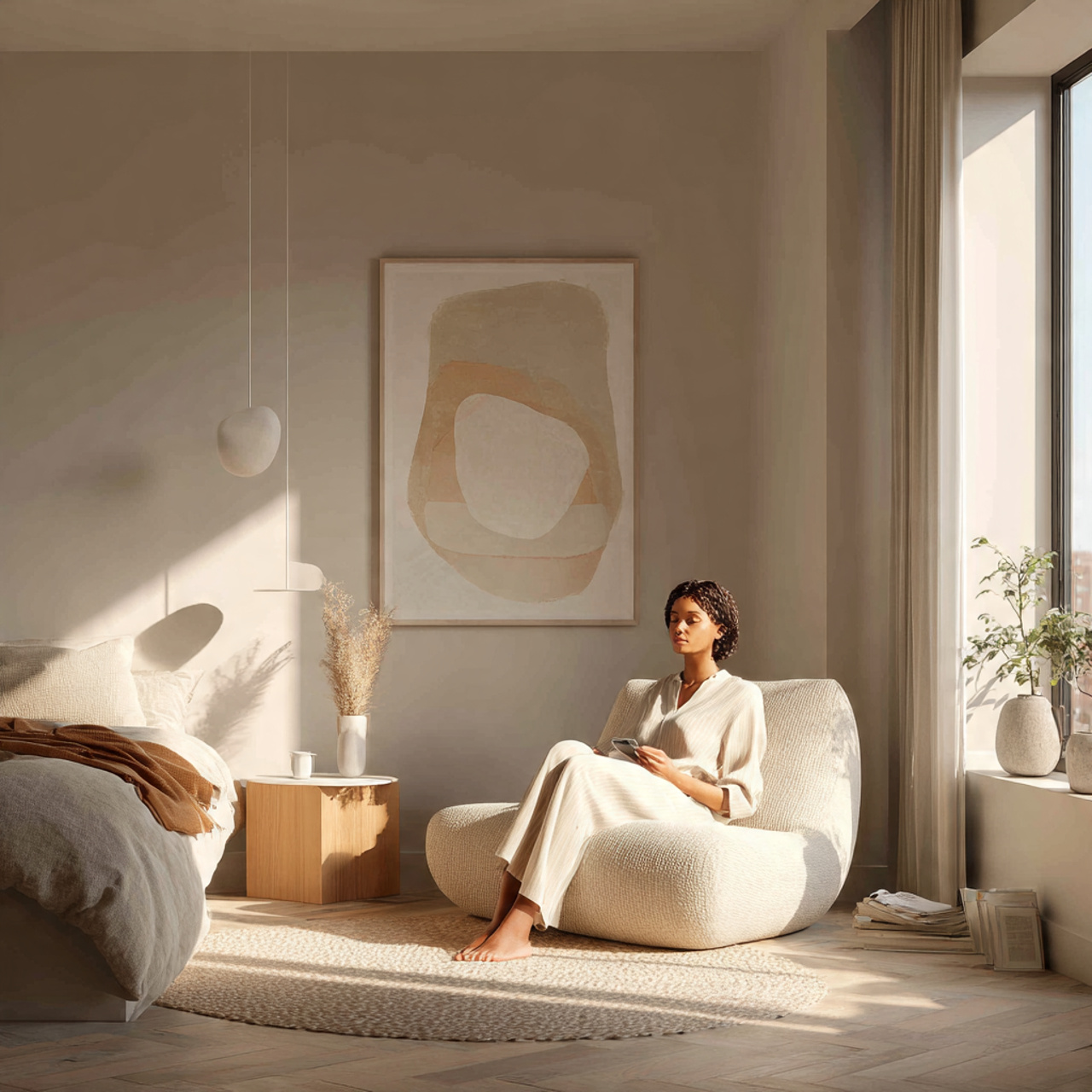 25 Bedroom Colour Ideas: Stunning Palettes for a Calm & Stylish Space 19 a balanced modern bedroom neutral palette natural