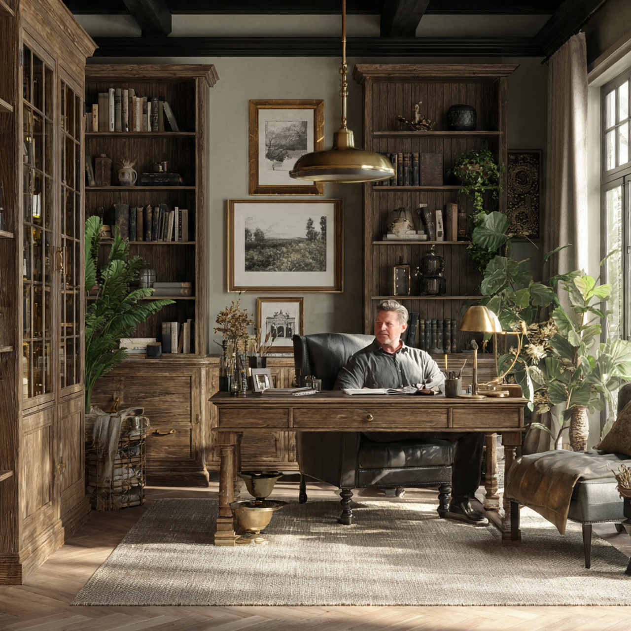 25 Cozy Home Office Ideas for a Warm, Inspiring Workspace 7 a beautifully styled office showcasing cozy home