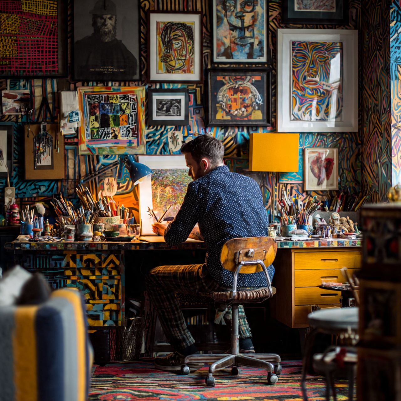 25 Home Office Inspiration Ideas for a Stylish, Productive Workspace 2 a bold and creative home office inspiration