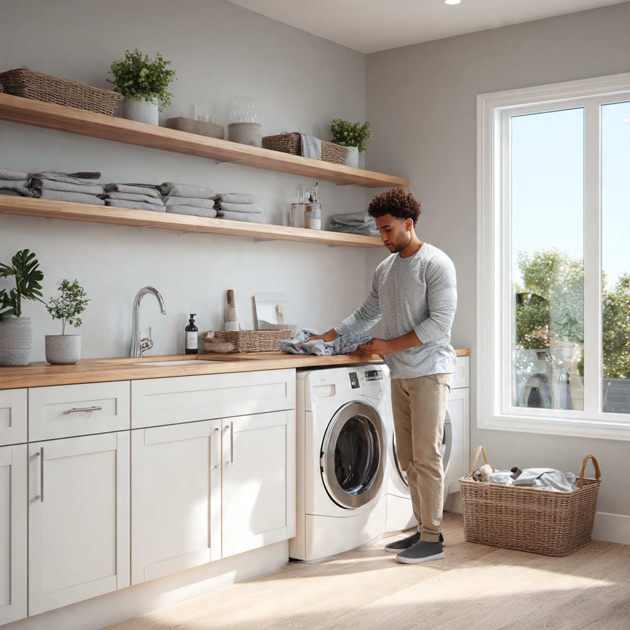 25 Best Laundry Room Ideas for a Stylish Upgrade 23 a bright airy laundry room filled with