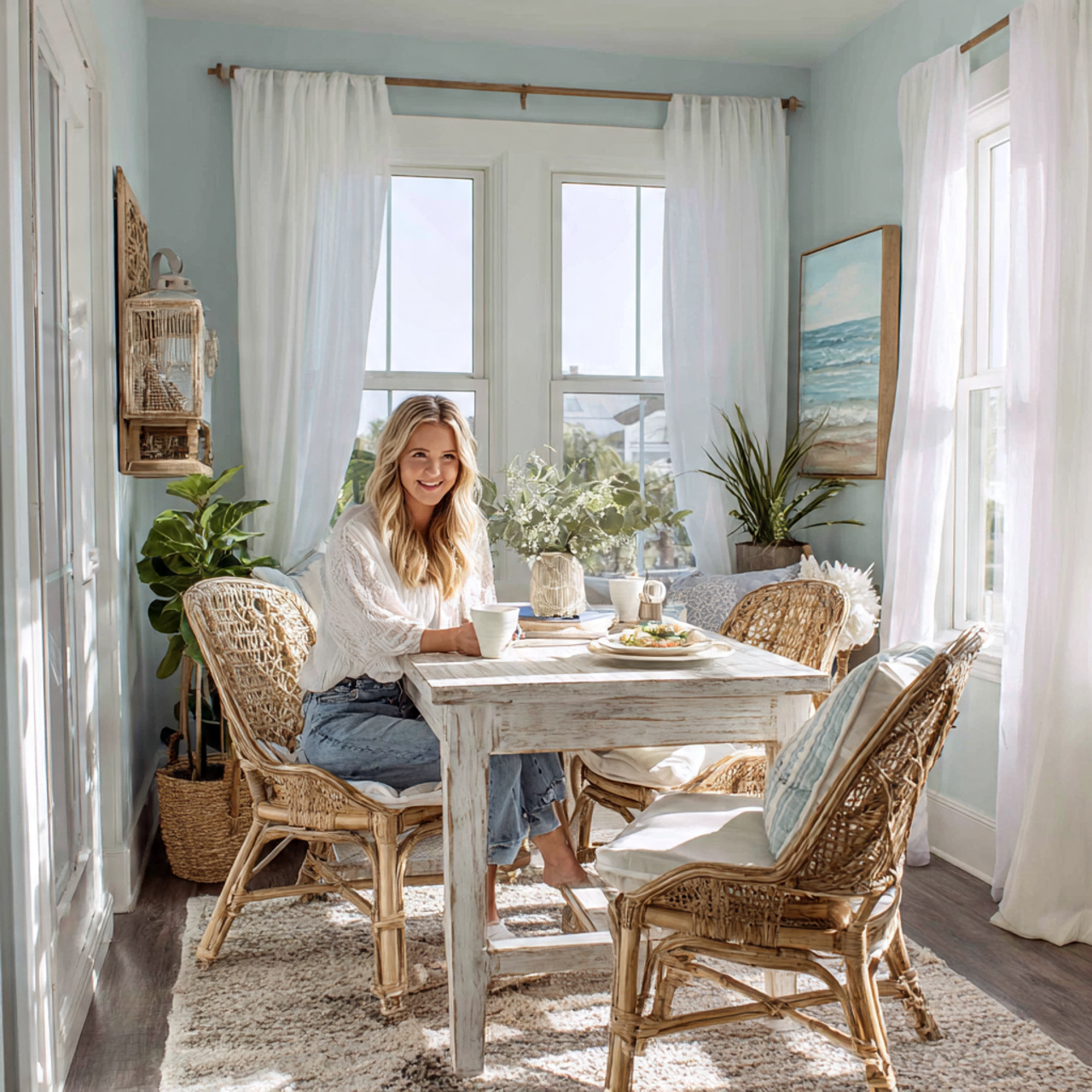 25 Breakfast Nook Ideas: Cozy, Stylish & Functional Spaces for Every Home 1 a bright and airy coastal cottage breakfast